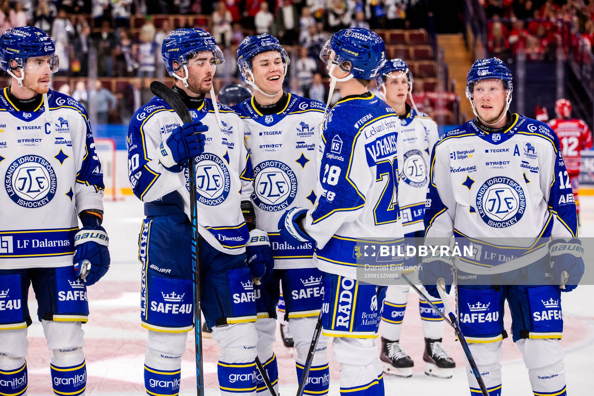 Leksands spelarna jublar