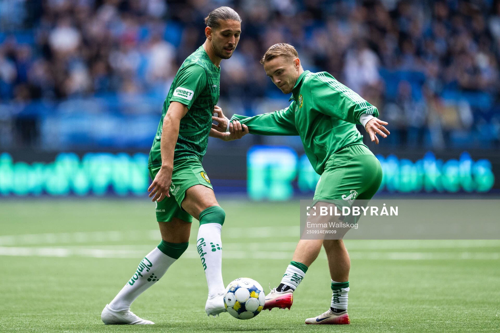 Hammarbys Nikola Vasic och Jacob Ouro Ortmark