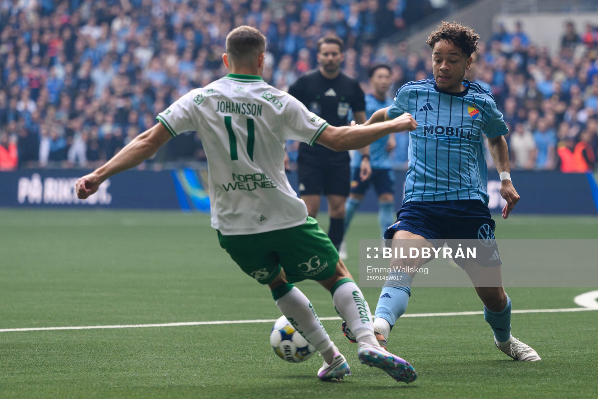 Hammarbys Oscar Johansson Schellhas och Djurgårdens Mikael