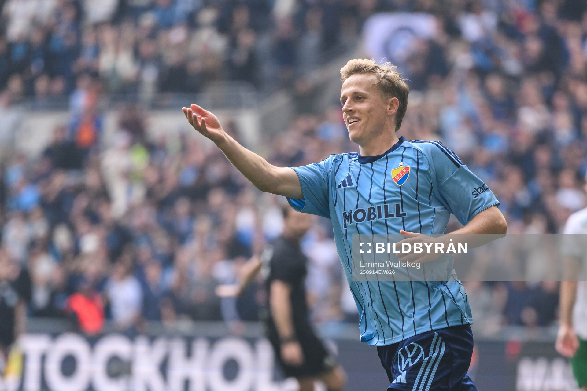 Djurgårdens Jeppe Møldrup Okkels jublar