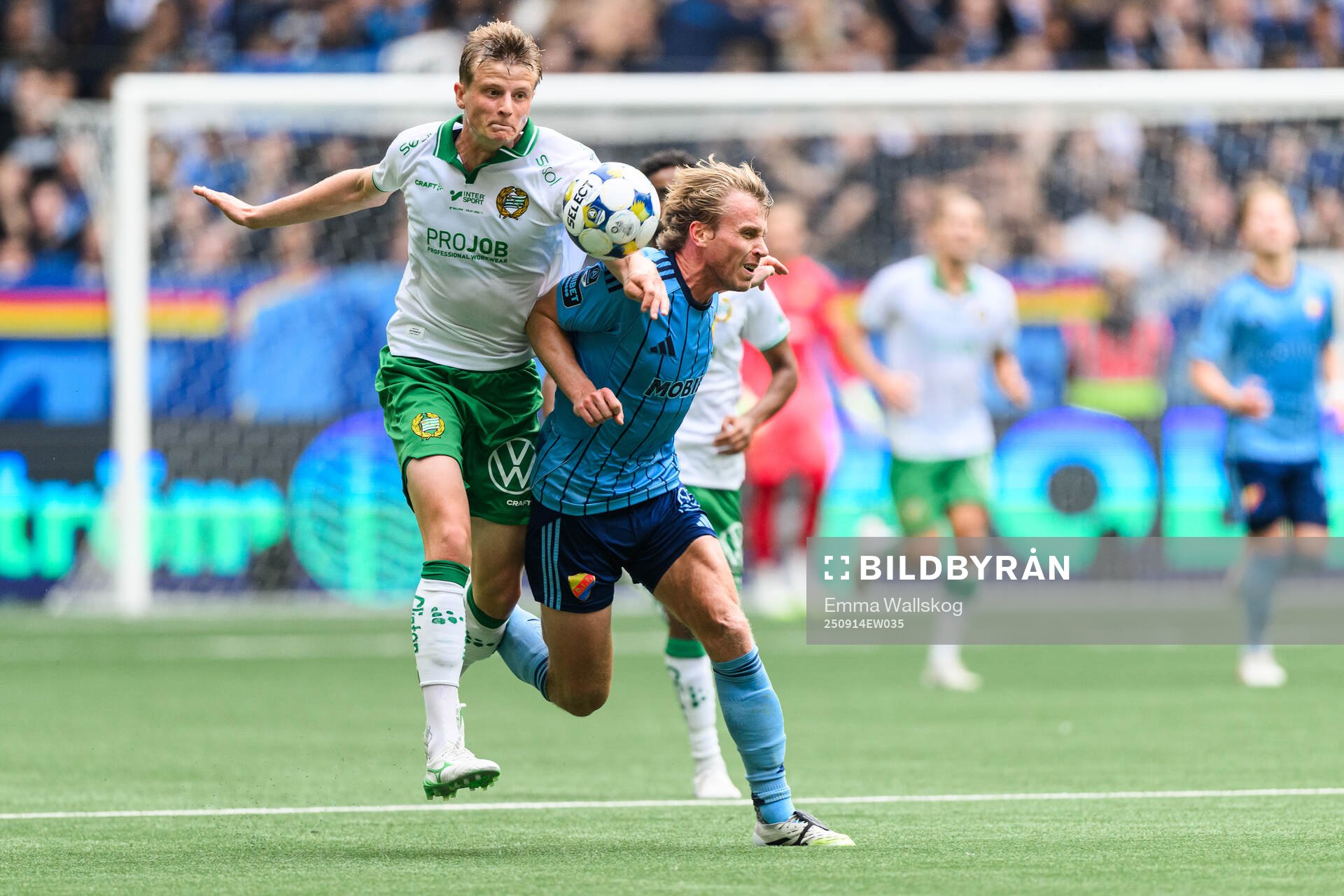 Hammarbys Frederik Winther och Djurgårdens Rasmus Schuller
