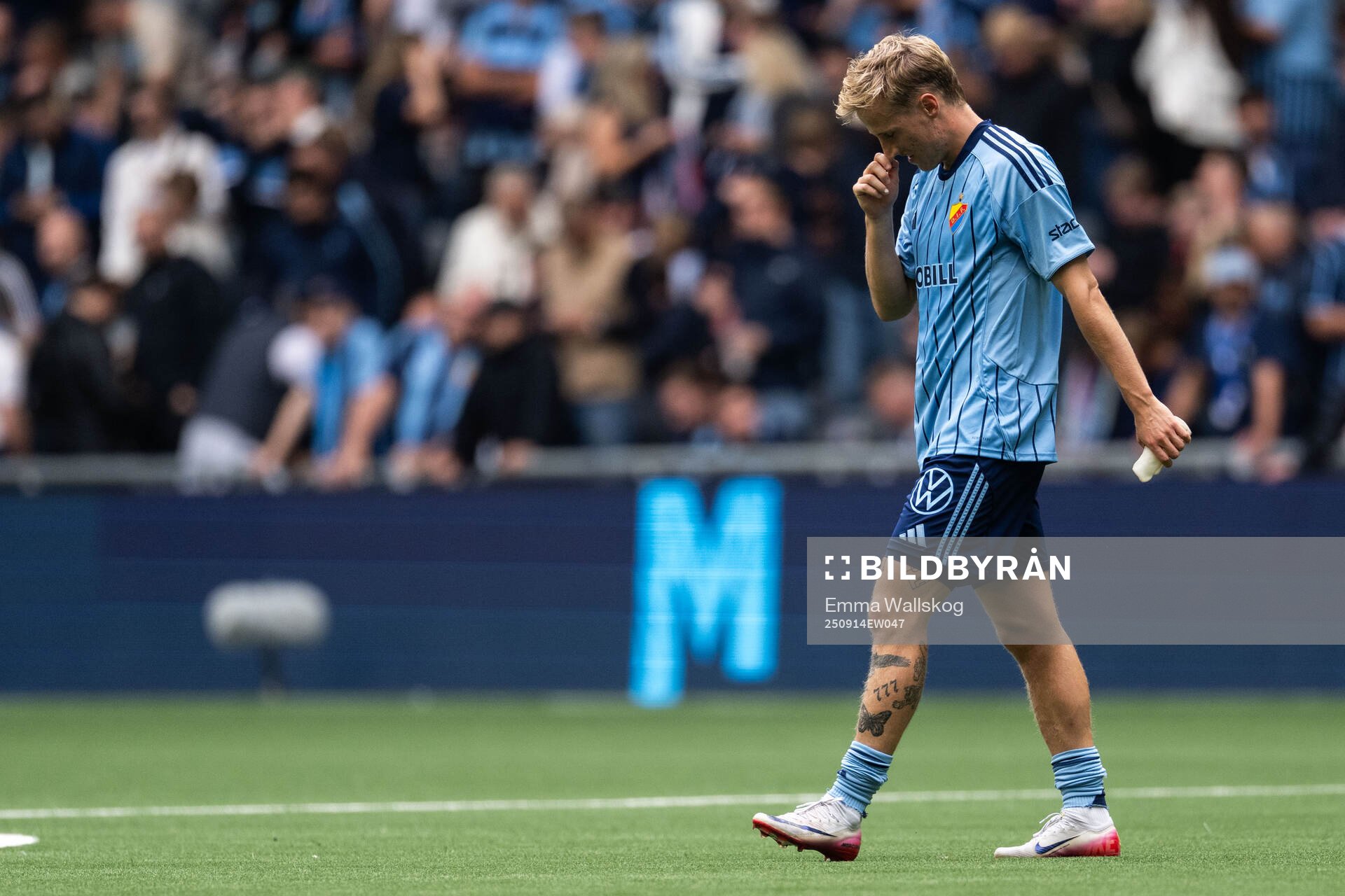 Djurgårdens Jeppe Møldrup Okkels deppar