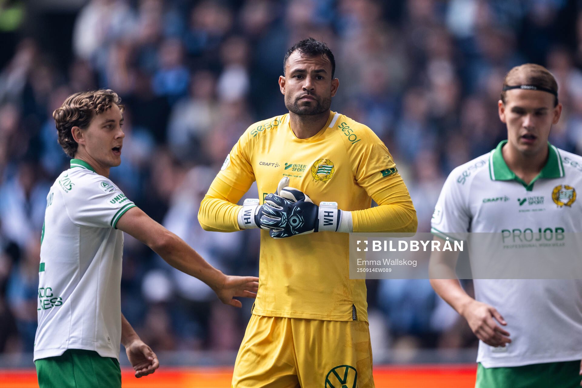 Hammarbys Hampus Skoglund och målvakt Warner Hahn
