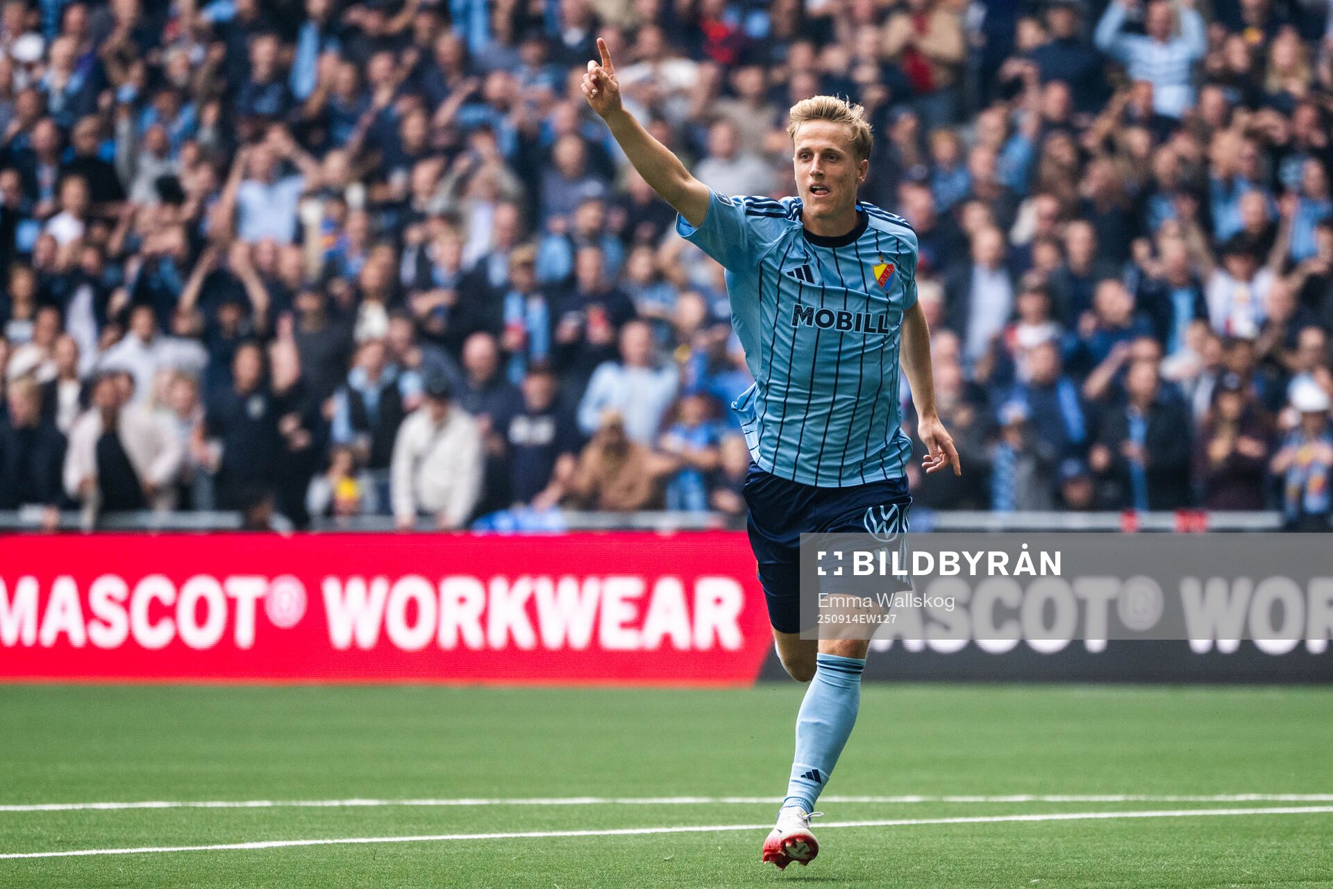 Djurgårdens Jeppe Møldrup Okkels jublar