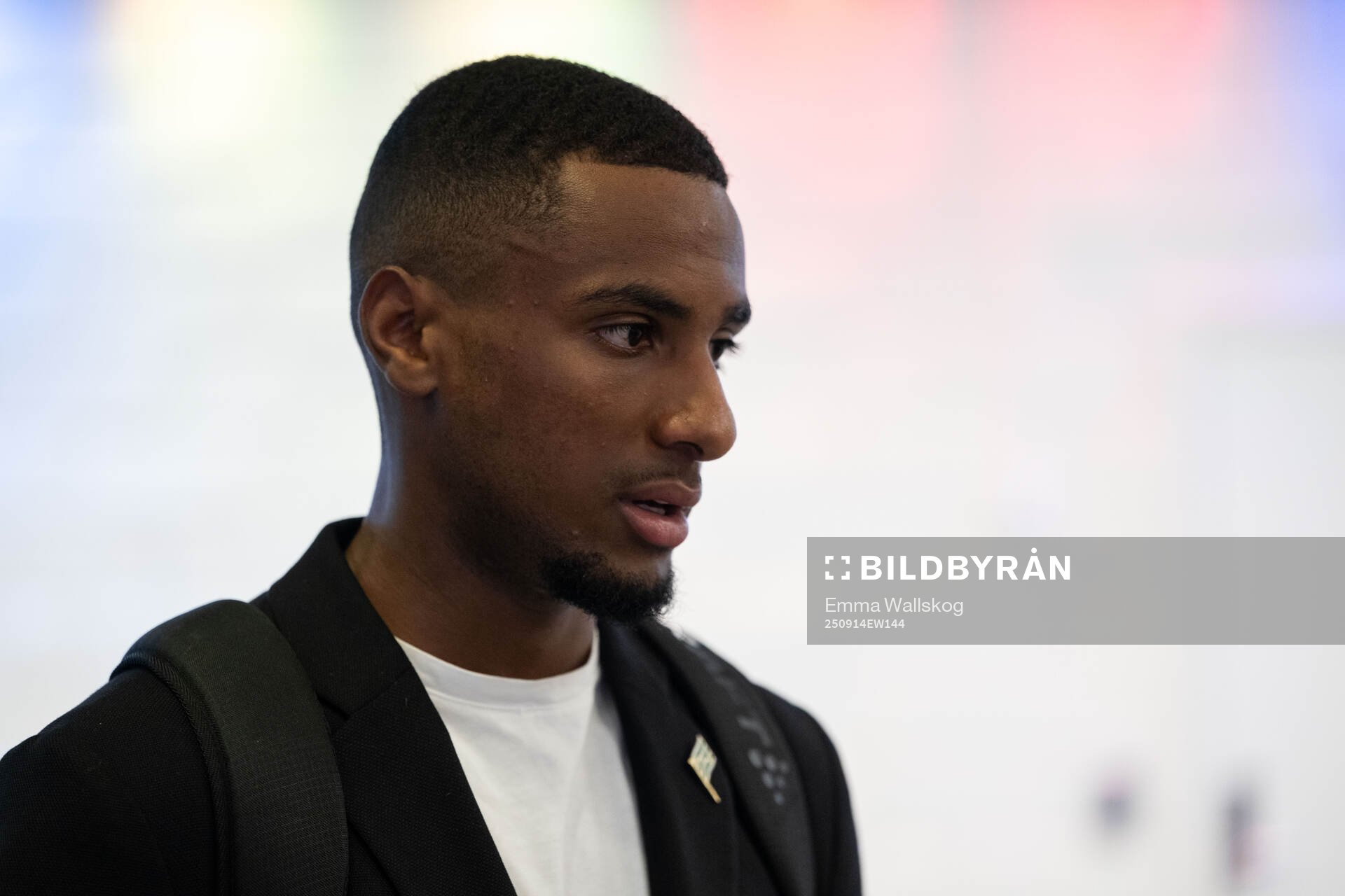 Hammarbys Paulos Abraham i mixade zonen