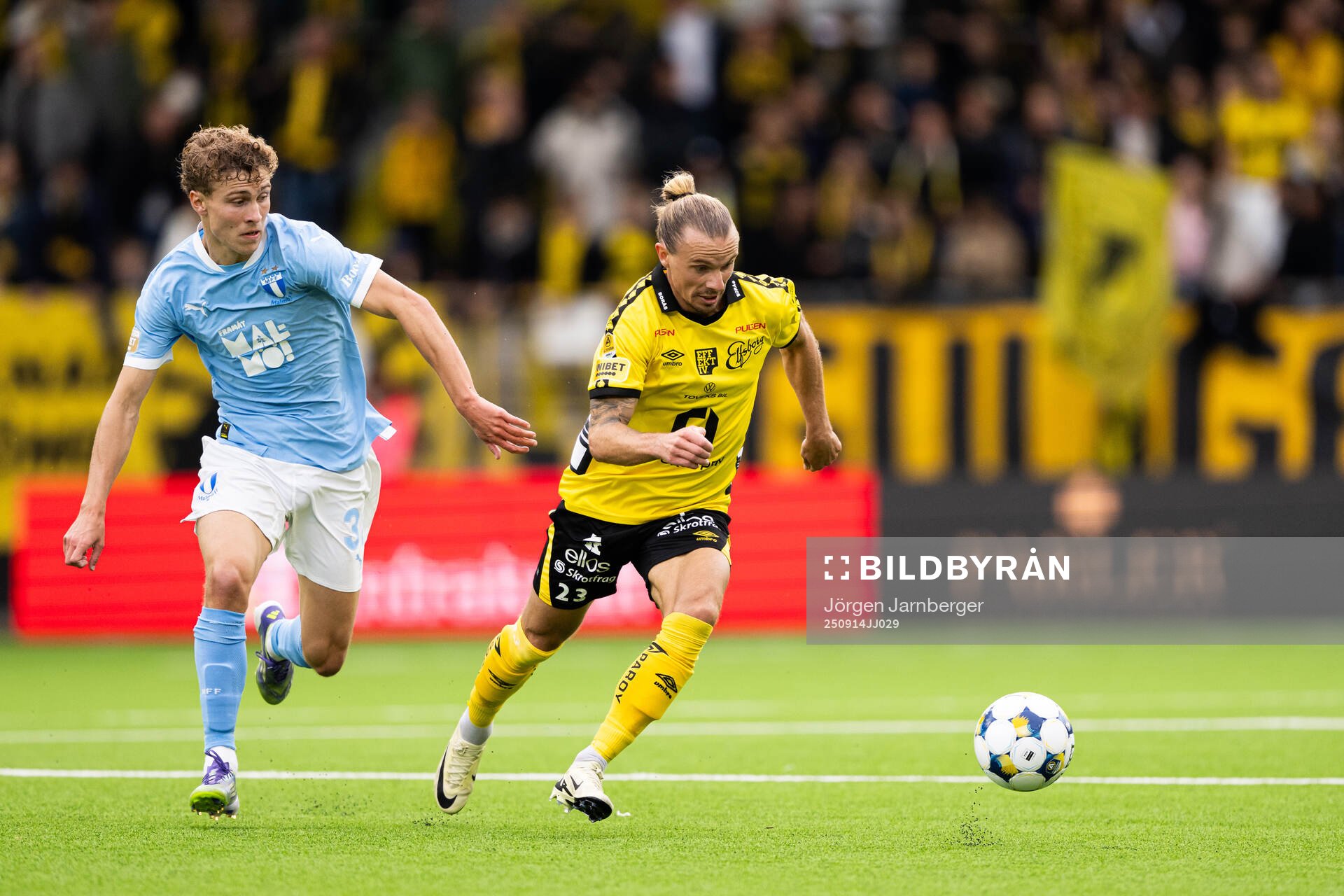 Malmö FFs Hugo Bolin och Elfsborgs Niklas Hult