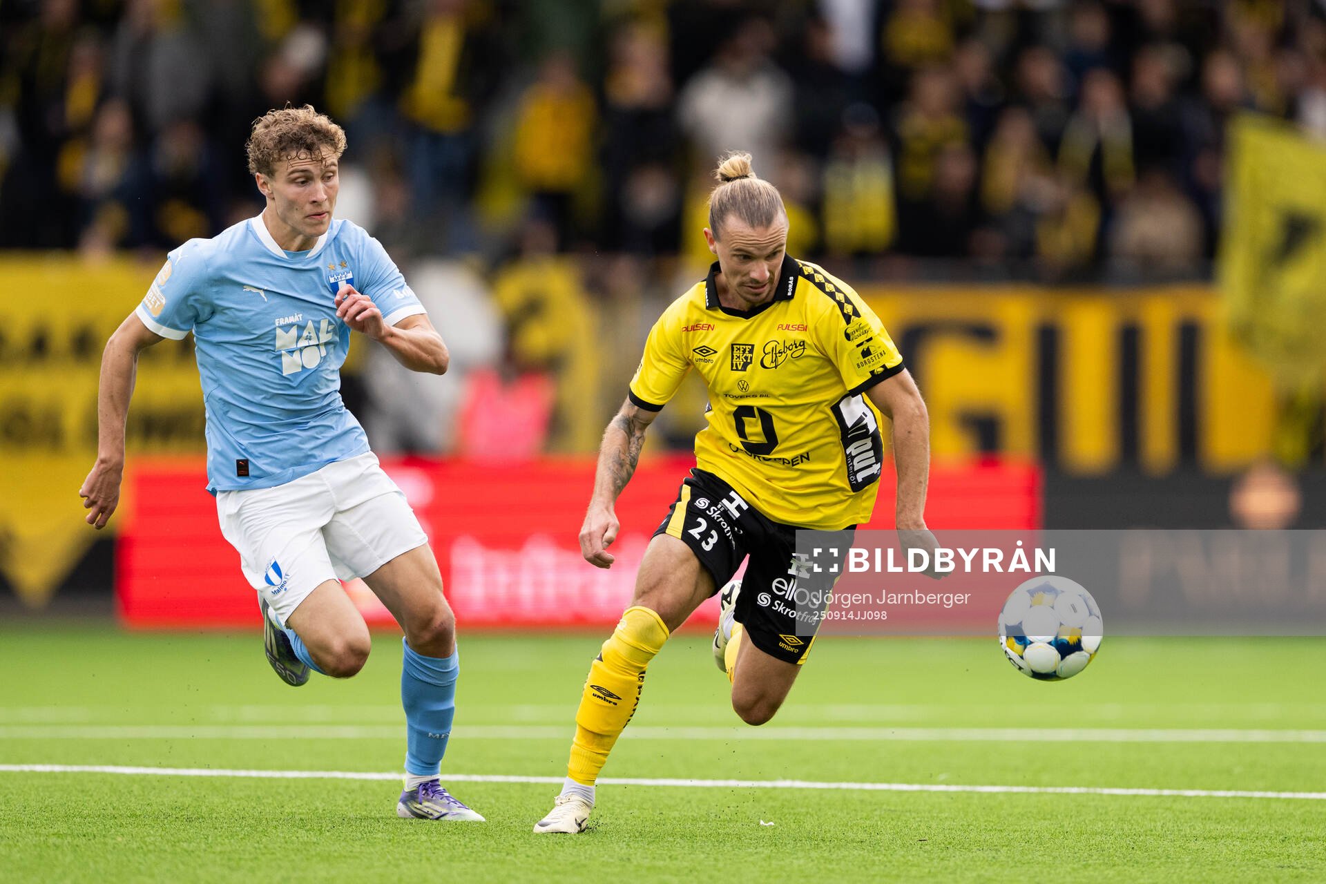 Malmö FFs Hugo Bolin och Elfsborgs Niklas Hult