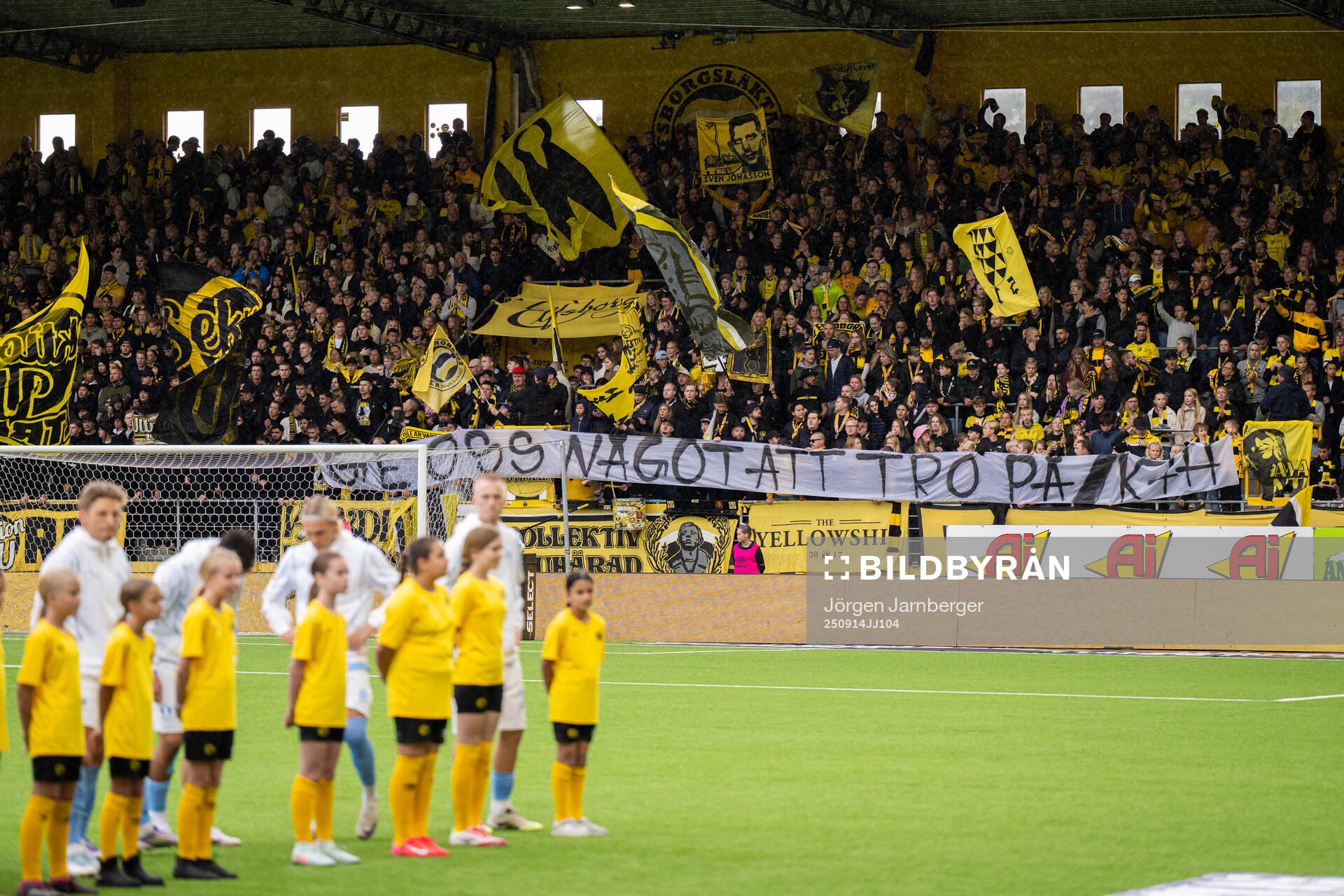 Banderoll hos Elfsborgs supportrarna