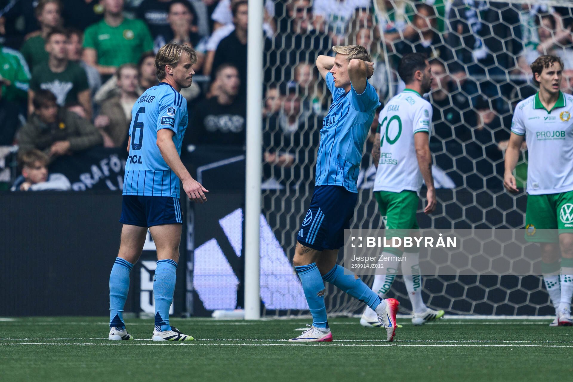 Djurgårdens Jeppe Møldrup Okkels deppar