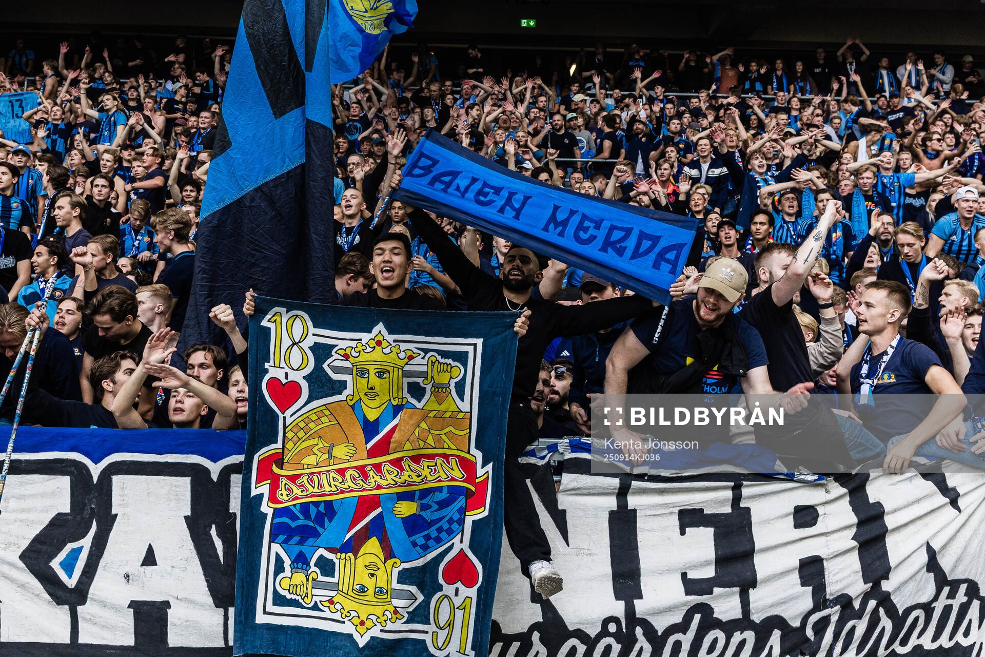 Djurgårdens supportrar jublar