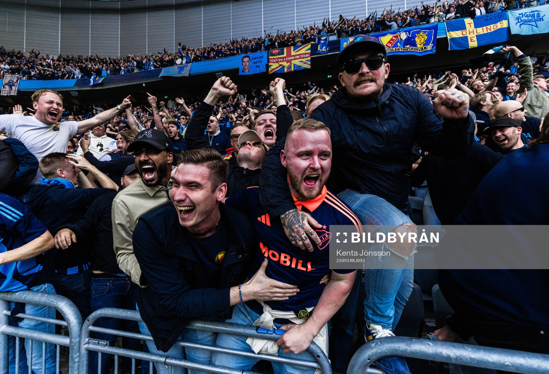 Djurgårdens supportrar jublar