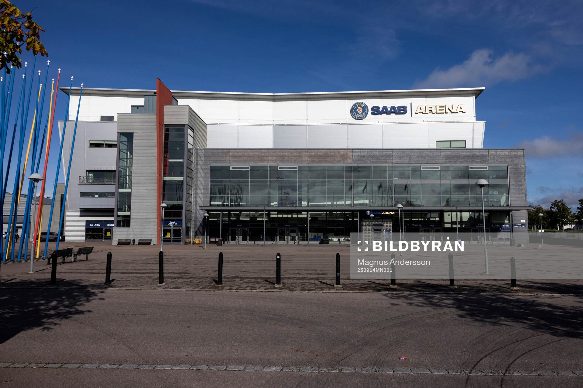 Exteriör vy av Saab Arena