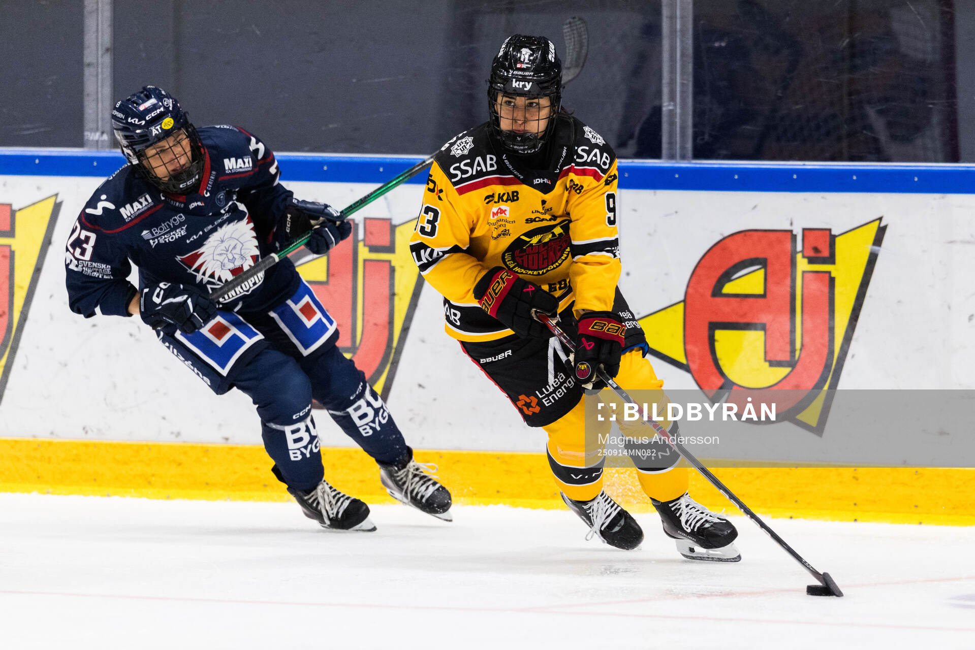 Linköpings Moa Wernblom och Luleås Nadia Mattivi