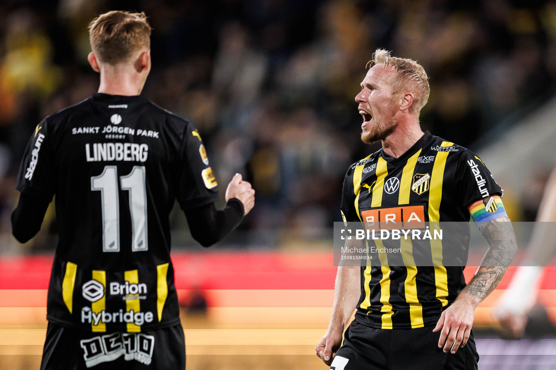 Häckens Mikkel Rygaard Jensen jublar