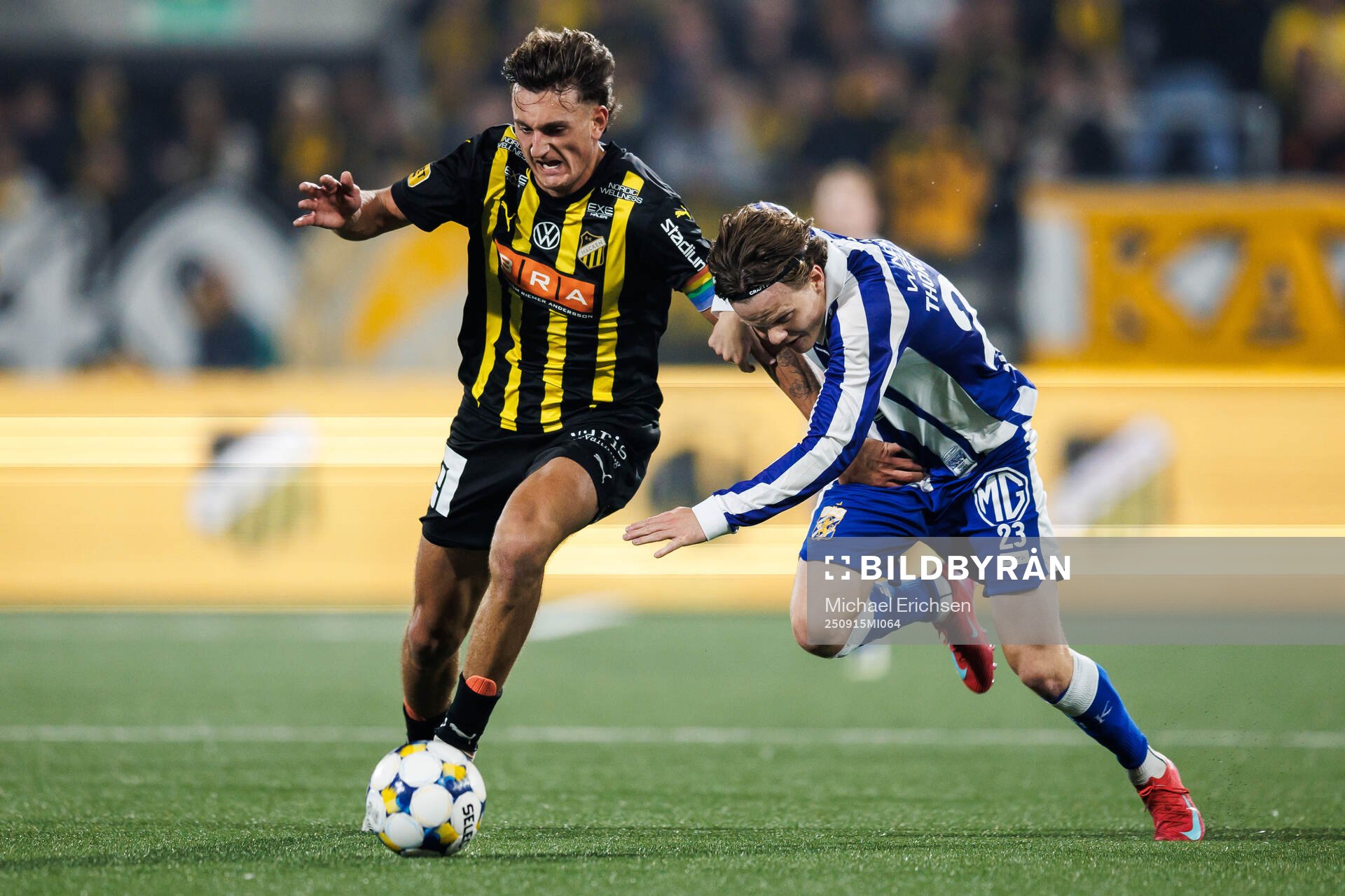 Häckens Silas Andersen och IFK Göteborgs Kolbeinn
