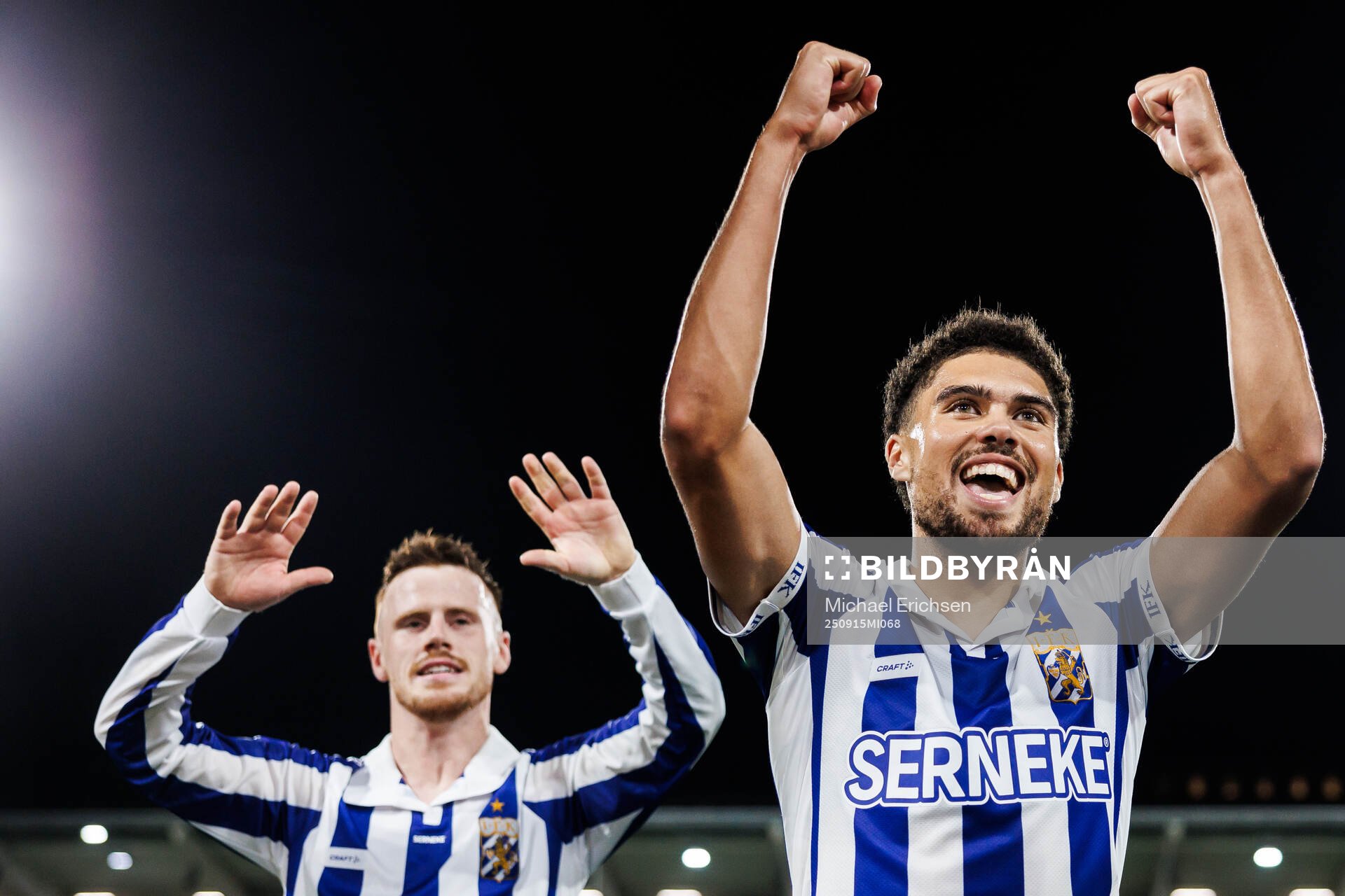 IFK Göteborgs Tobias Heintz och Thomas Santos jublar