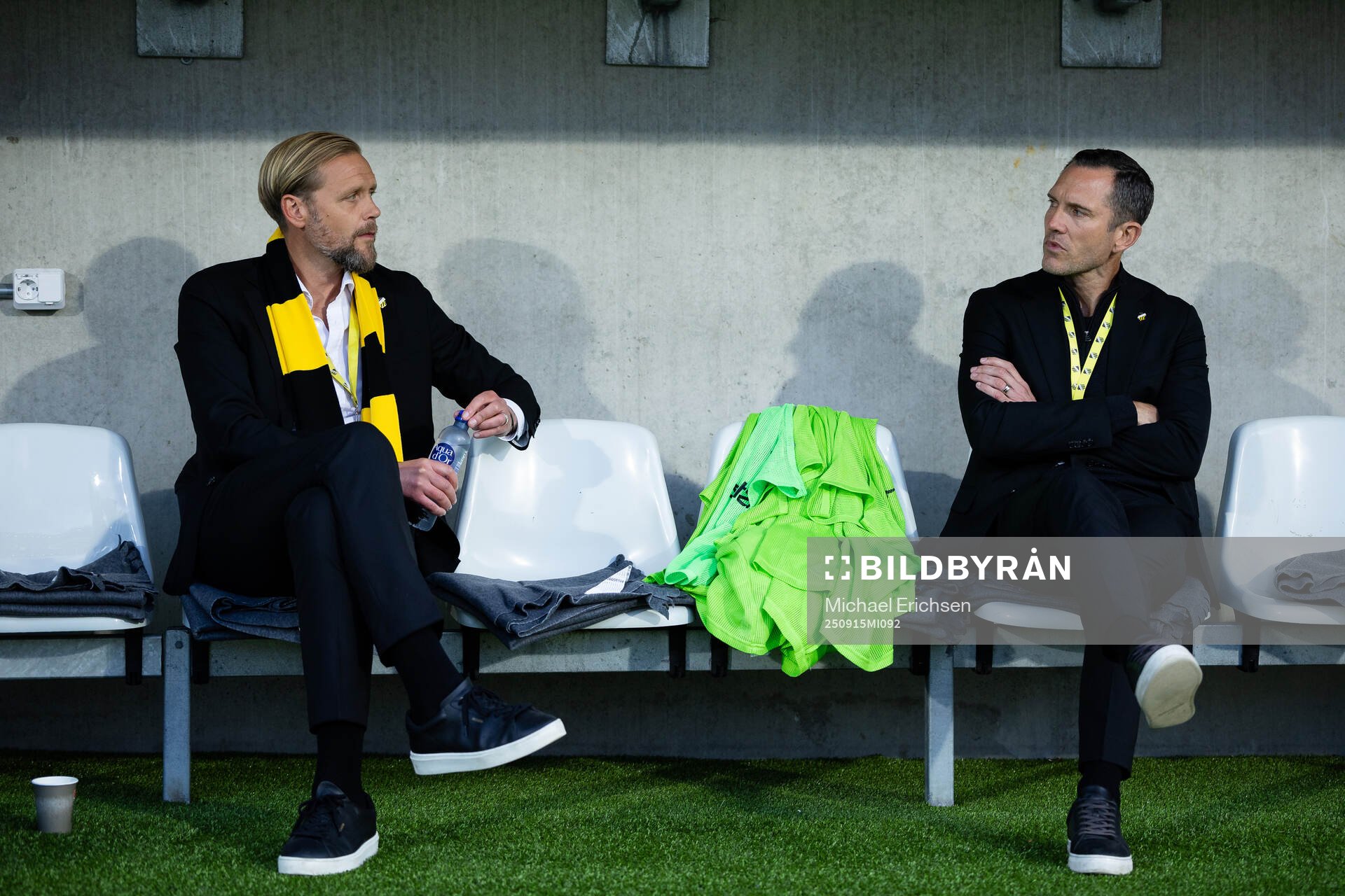 Häckens klubbchef Marcus Jodin och fotbollschef Martin