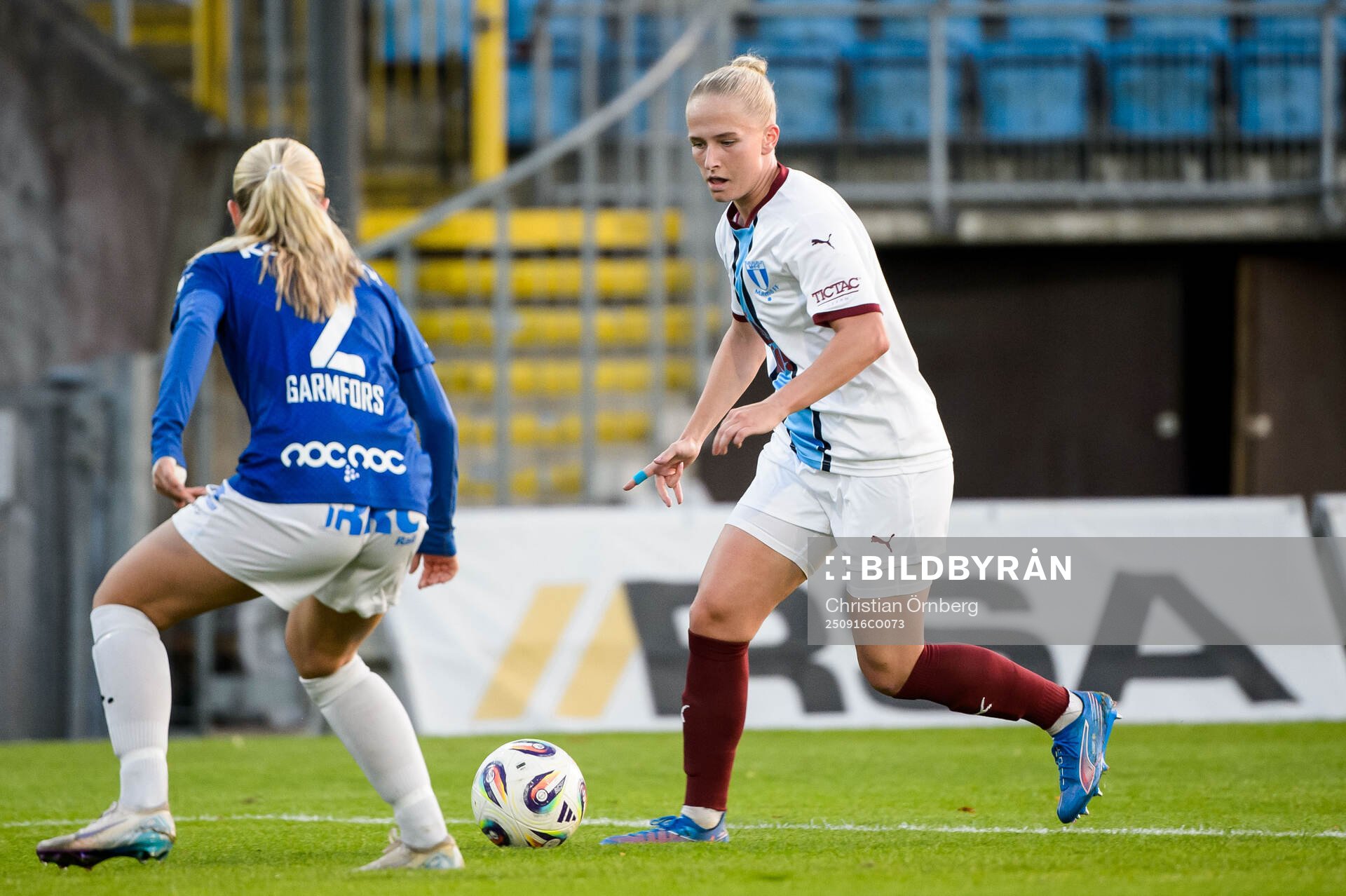 Malmö FFs Tuva Skoog och Trelleborgs Ida Garmfors