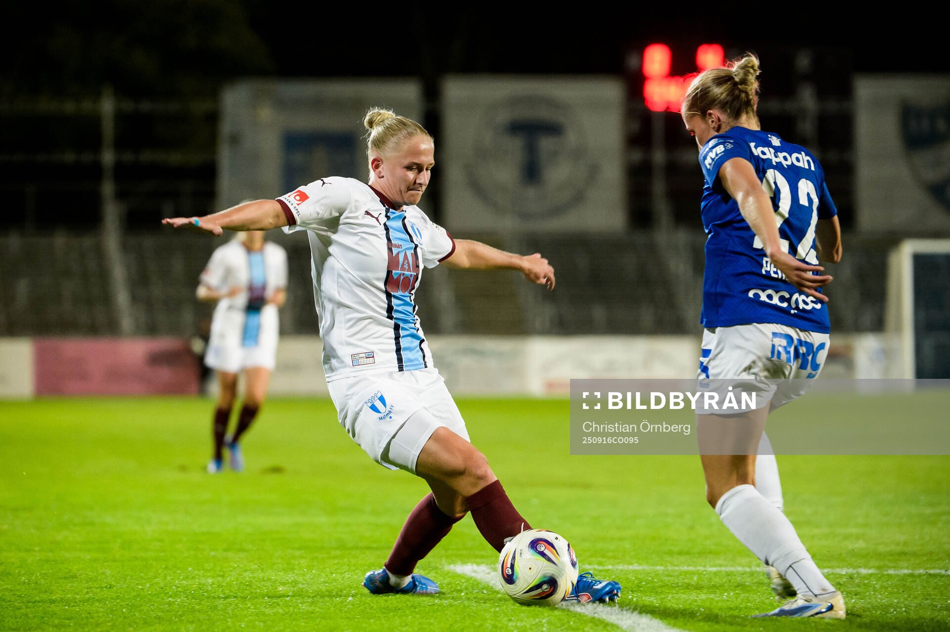 Malmö FFs Tuva Skoog och Trelleborgs Hanna Persson