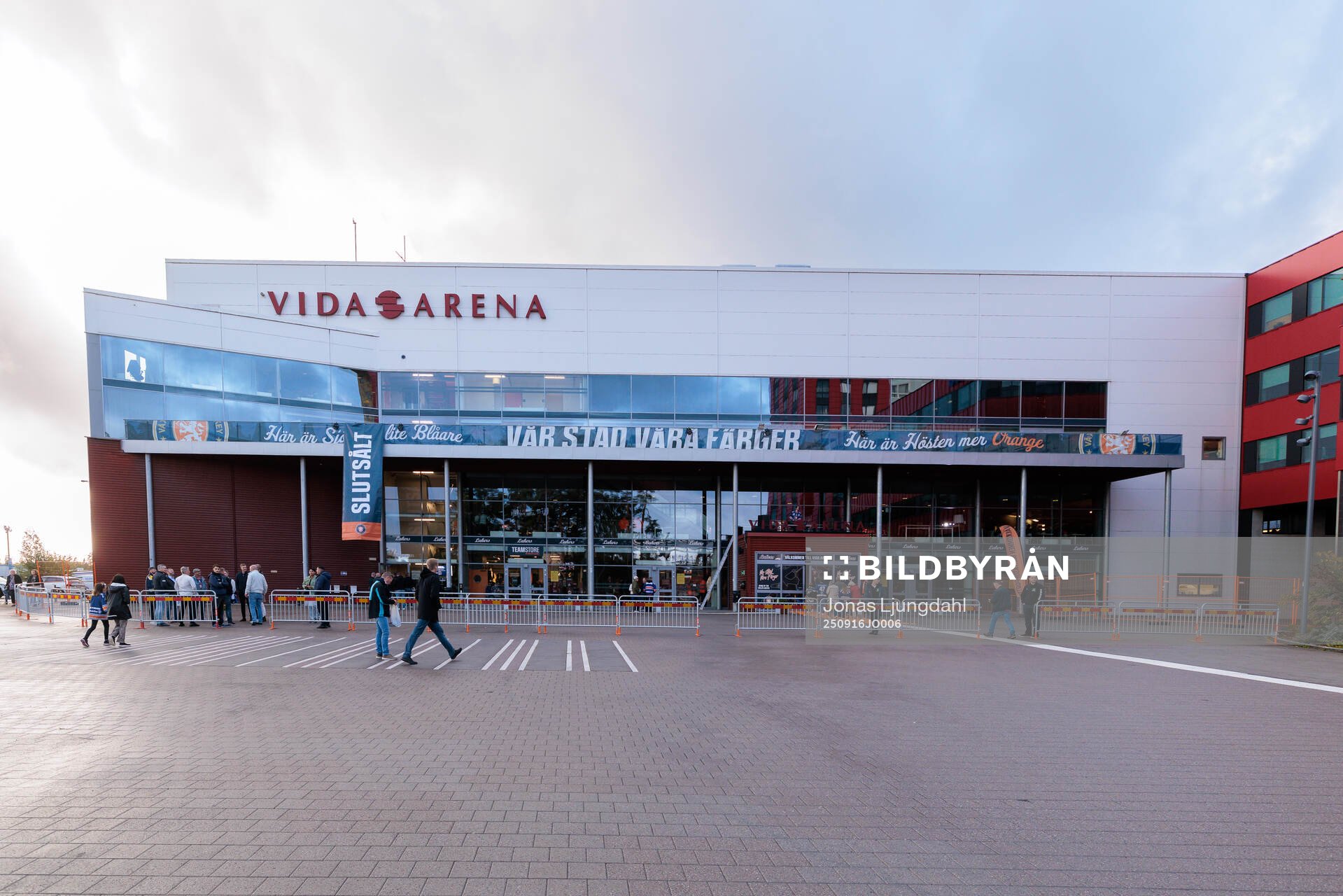Exteriör vy av Vida arena