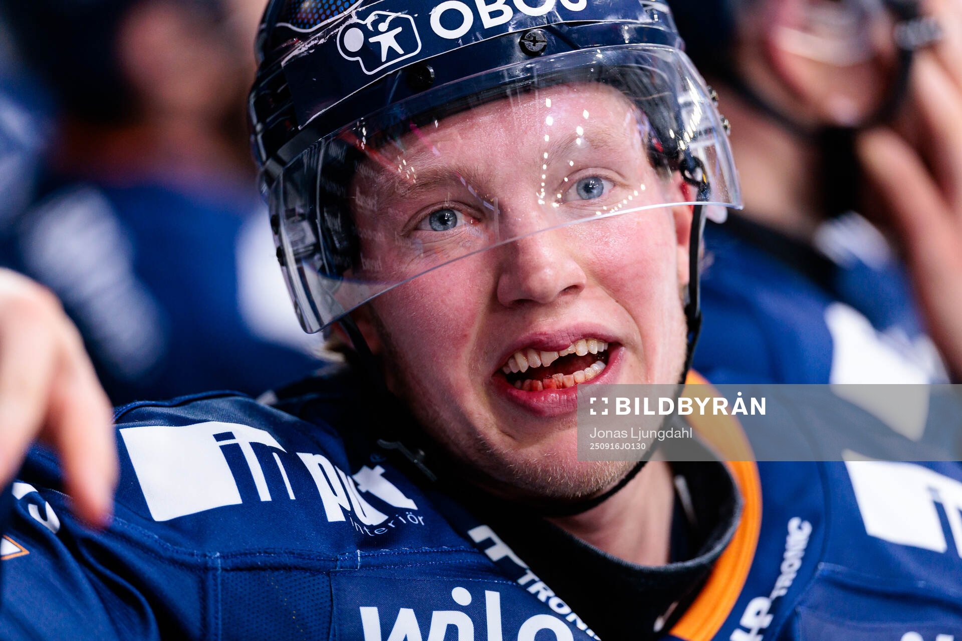 Växjös Karl Henriksson blöder