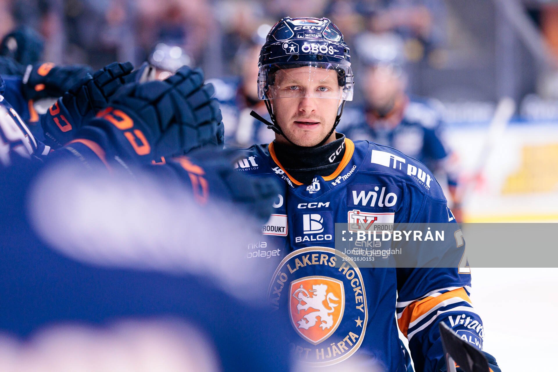 Växjös Sebastian Strandberg jublar