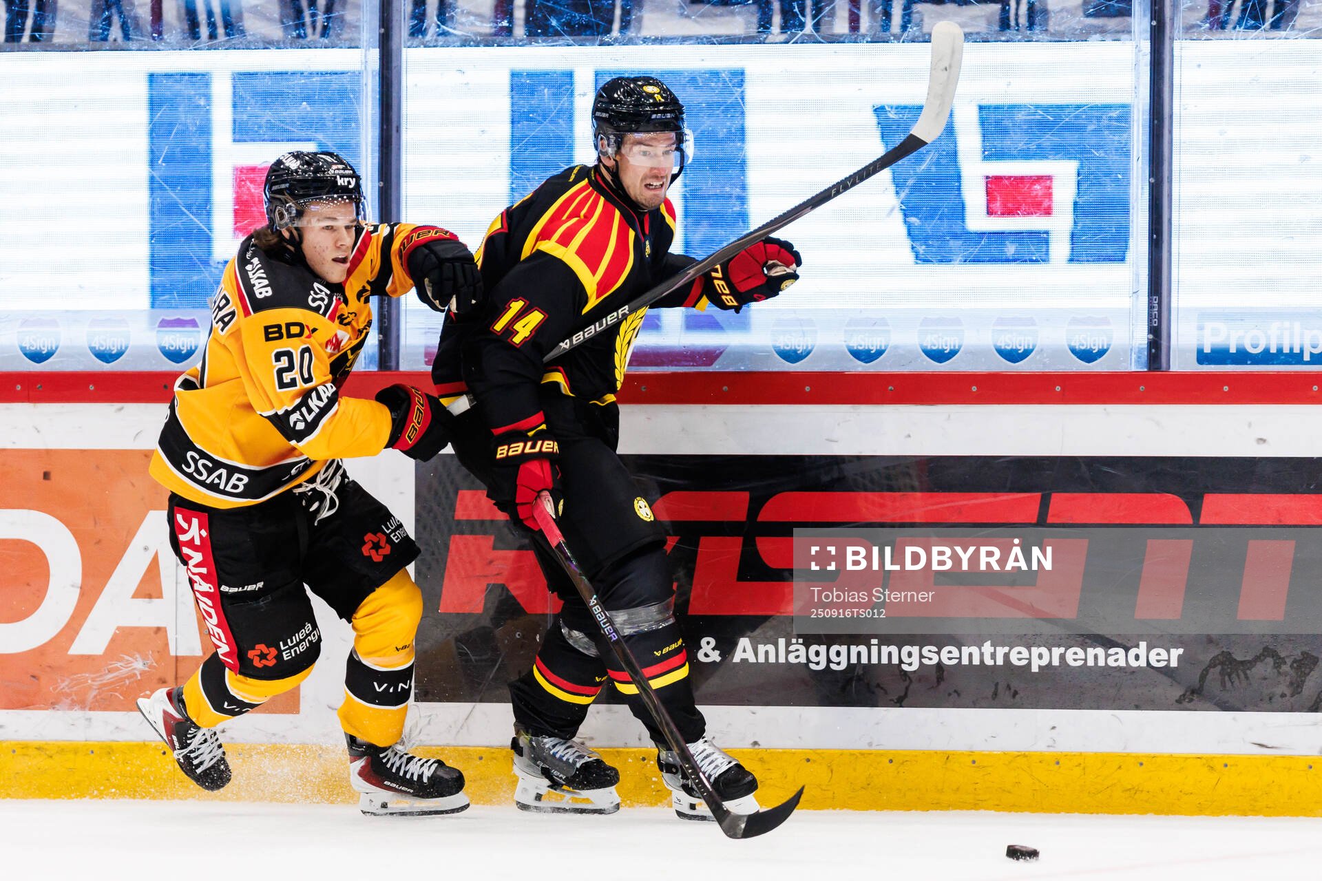 Luleås Casper Juustovaara Karlsson och Brynäs Robert Hägg