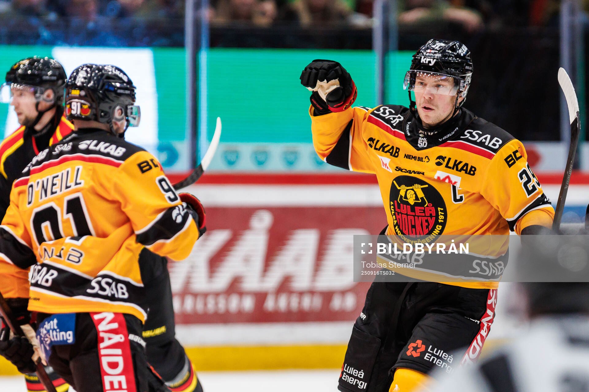 Luleås Erik Gustafsson jublar