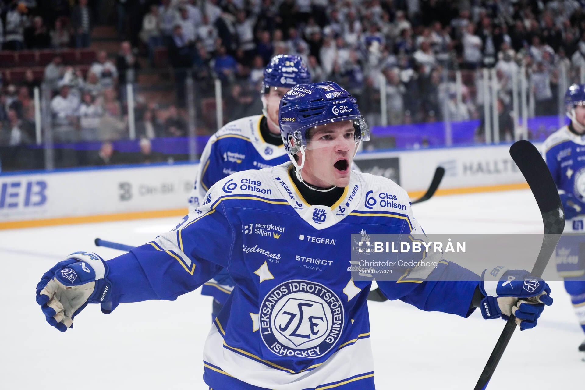 Leksands Olle Strandell jublar