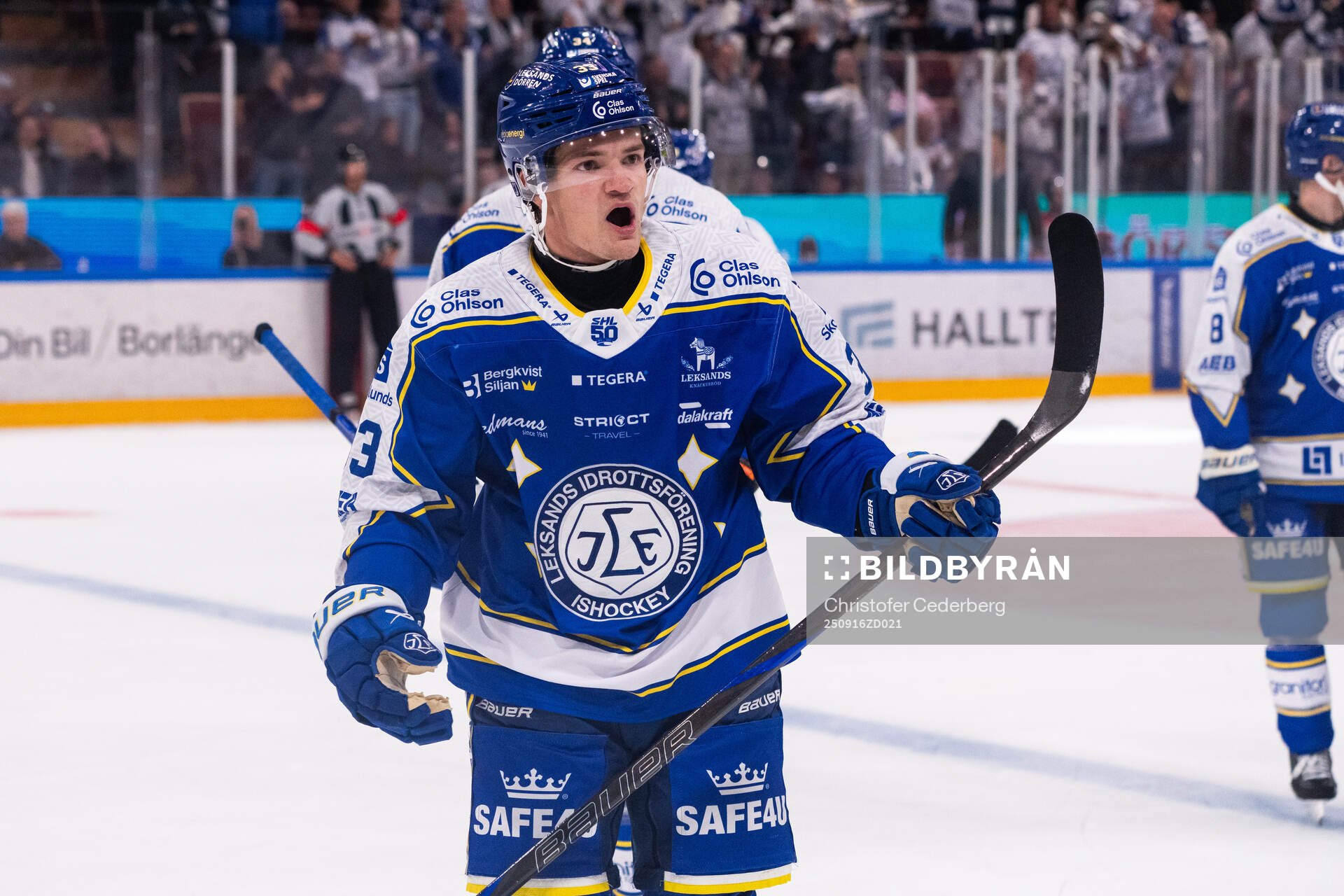 Leksands Olle Strandell jublar