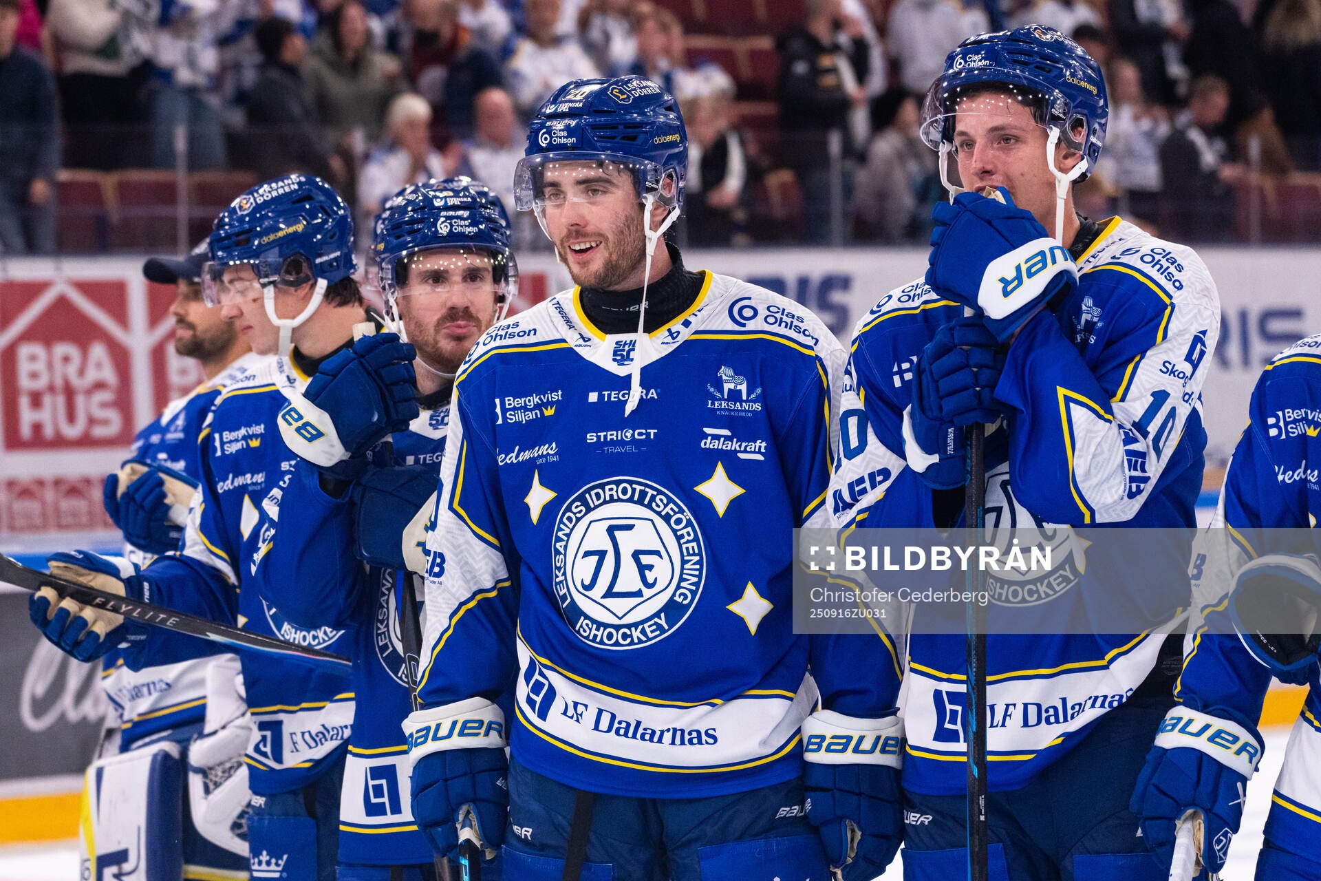 Leksands Nolan Stevens och Anton Johansson jublar