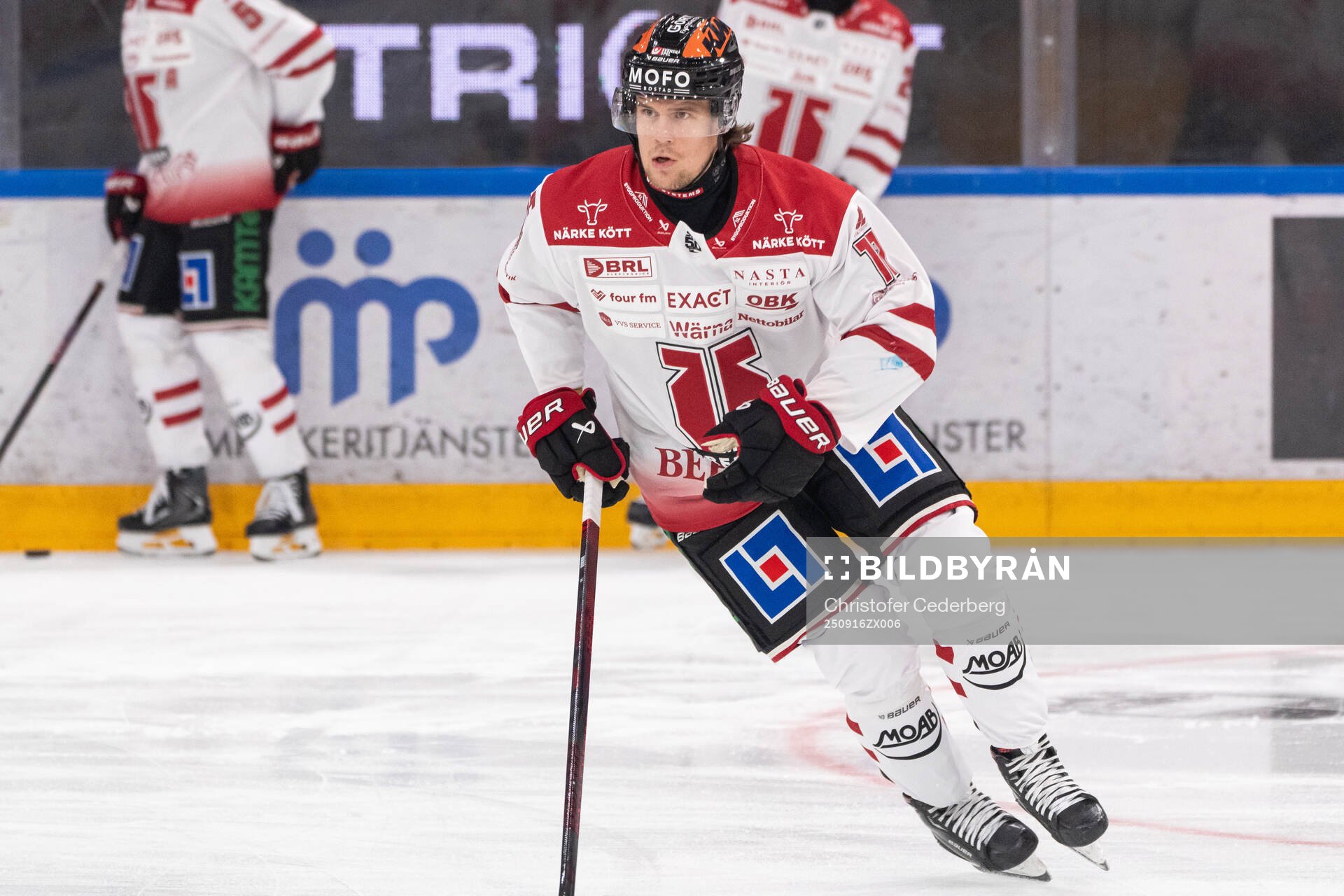 Örebros William Wikman innan ishockeymatchen i SHL mellan