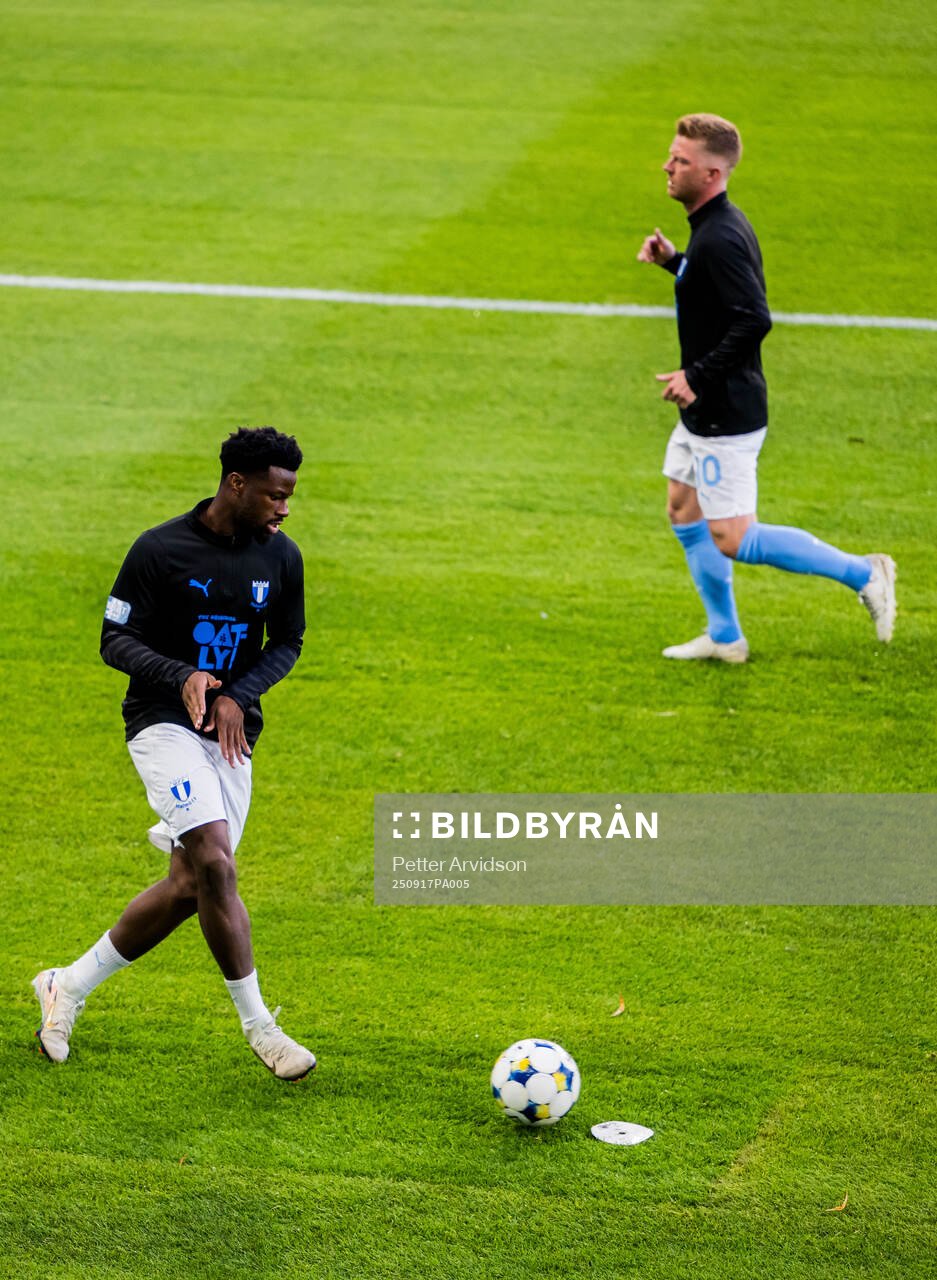 Malmö FFs Emmanuel Ekong och Anders Christiansen