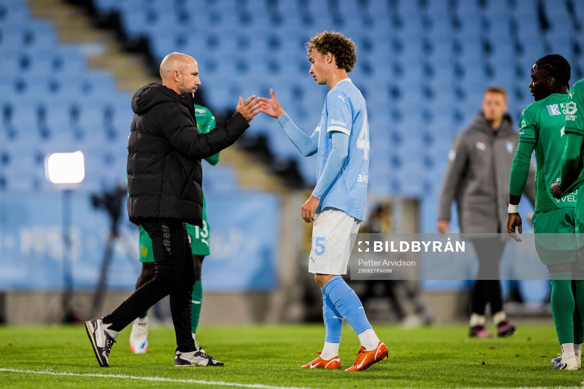 Malmö FFs huvudtränare Henrik Rydström och Anton Höög
