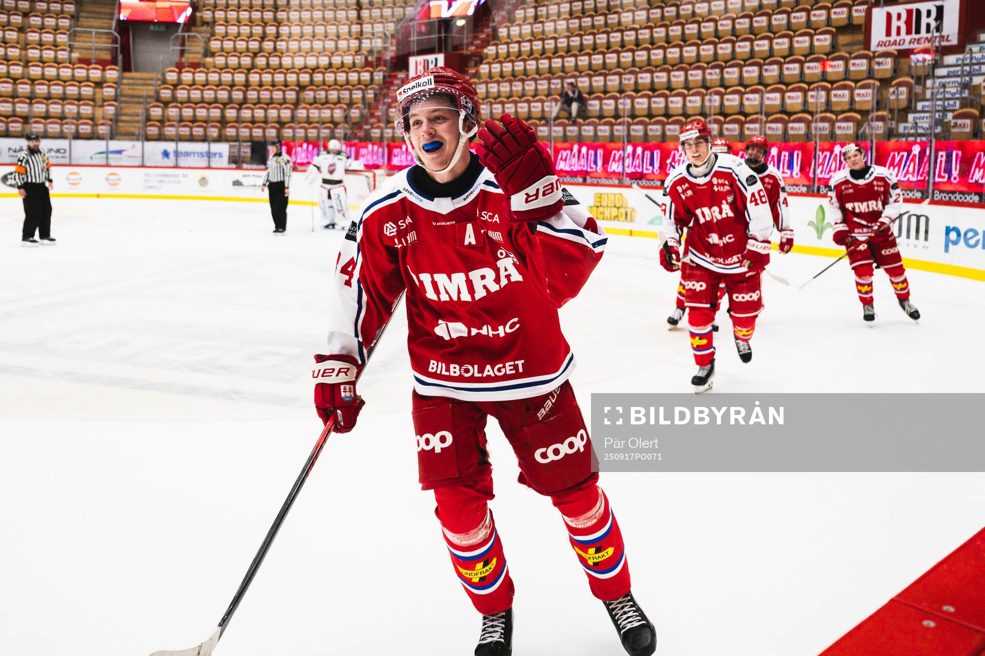 Timrås Filip Sjölund jublar