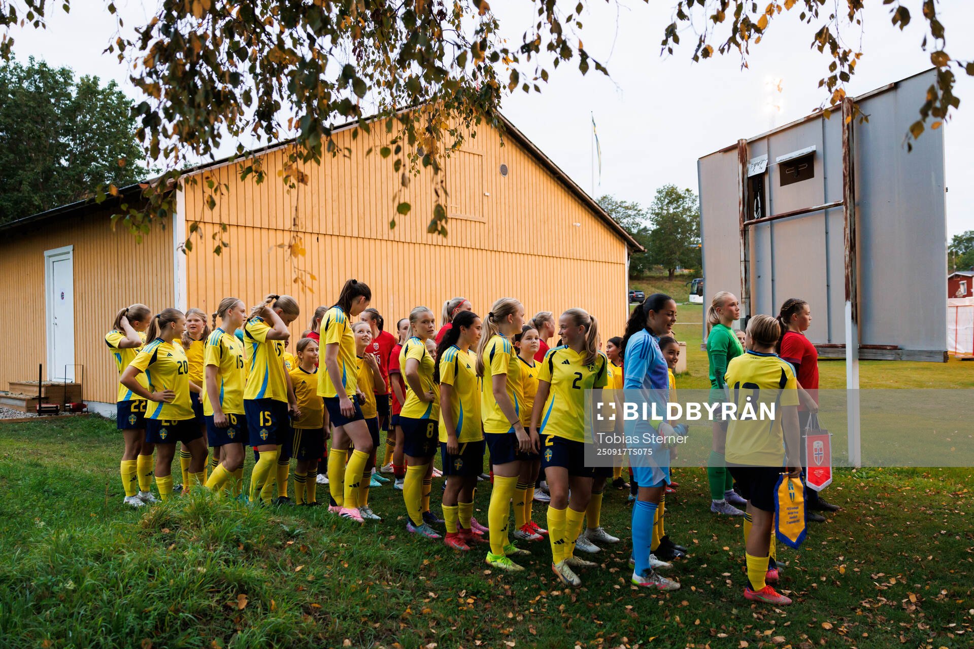 Sverige och Norges spelare