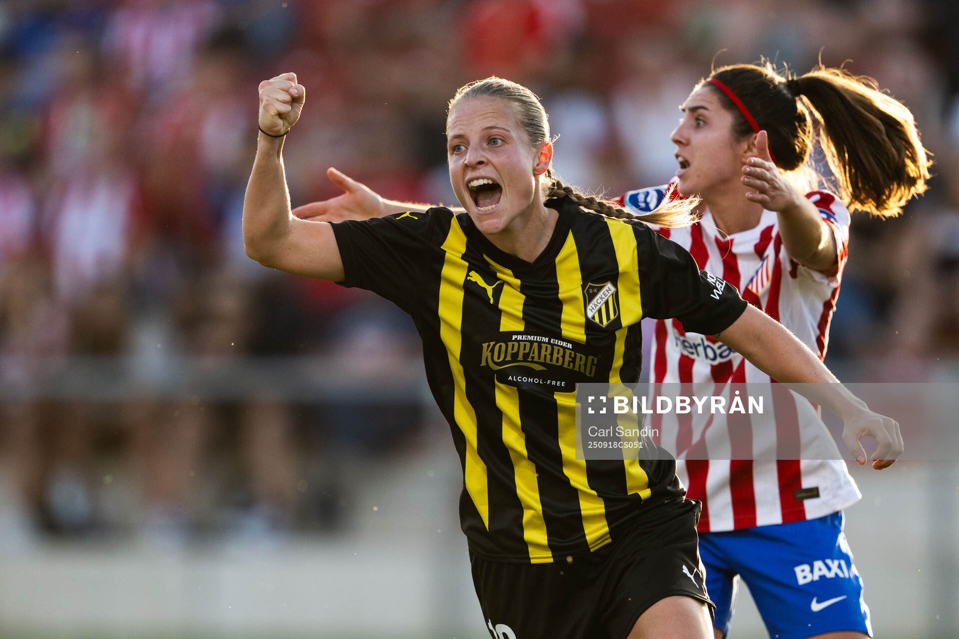 Anna Anvegård of Häcken celebrates