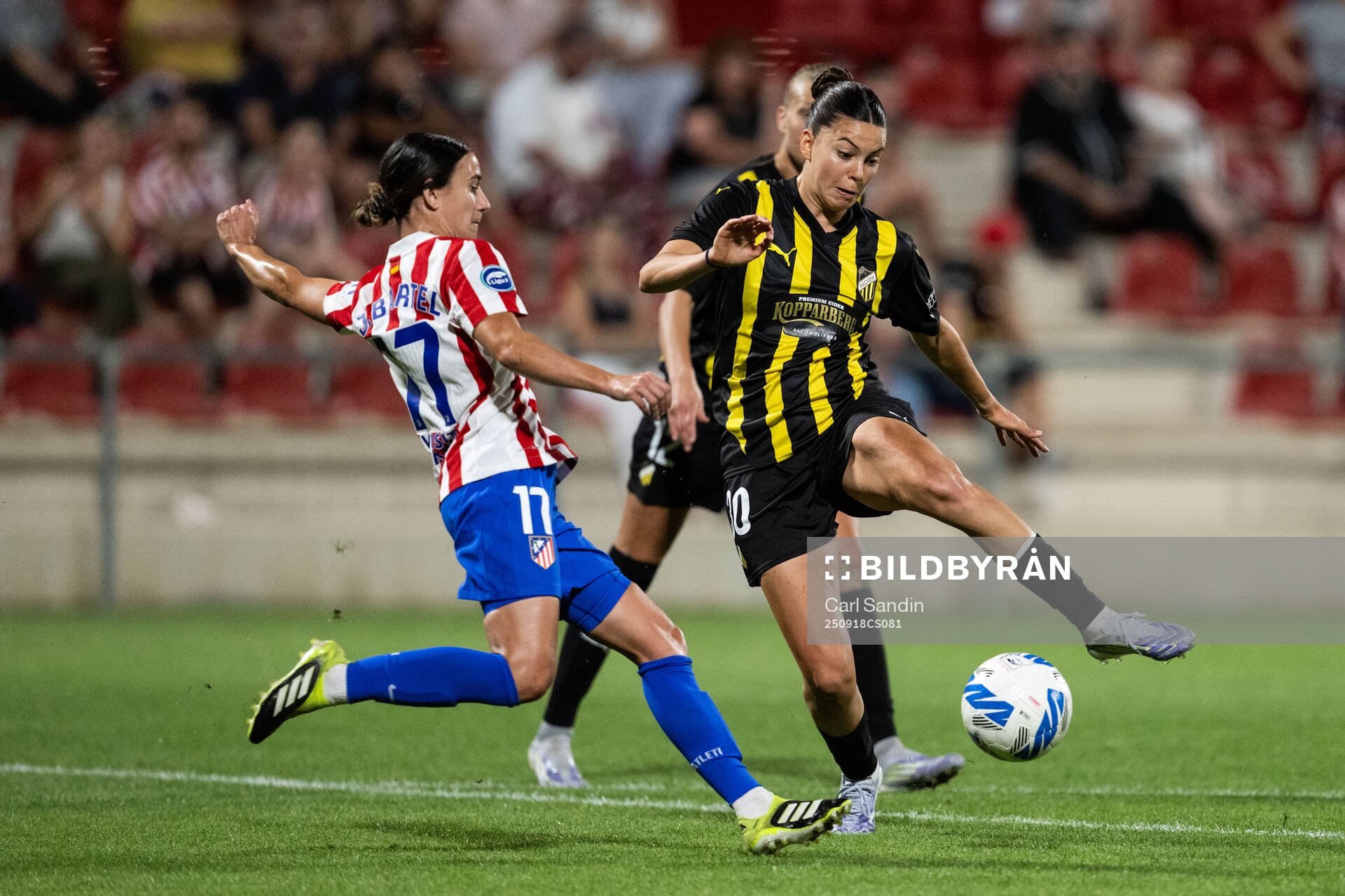 Julia Bartel of Atletico Madrid and Helena Sampaio of