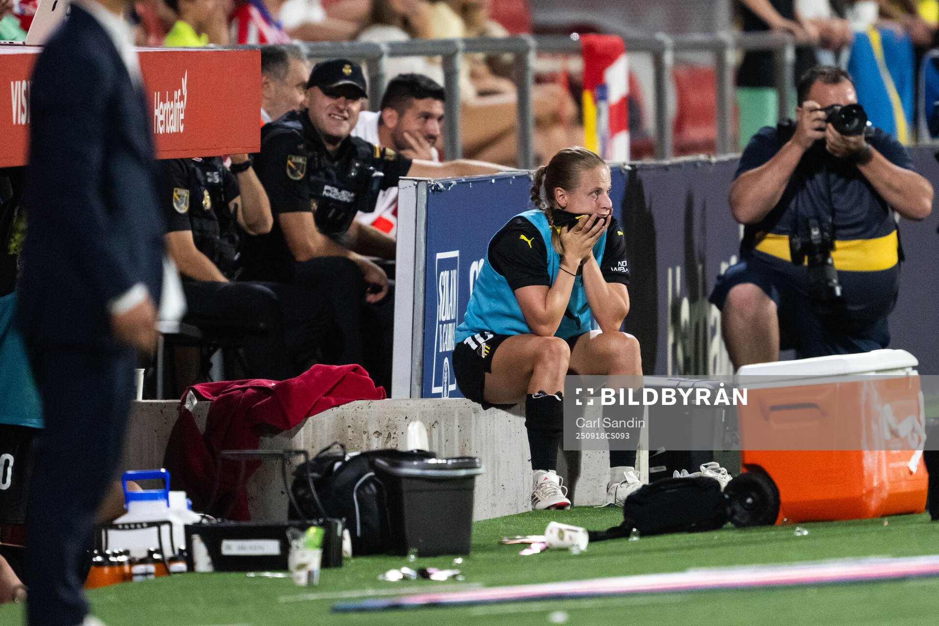 Anna Anvegård of Häcken looks dejected
