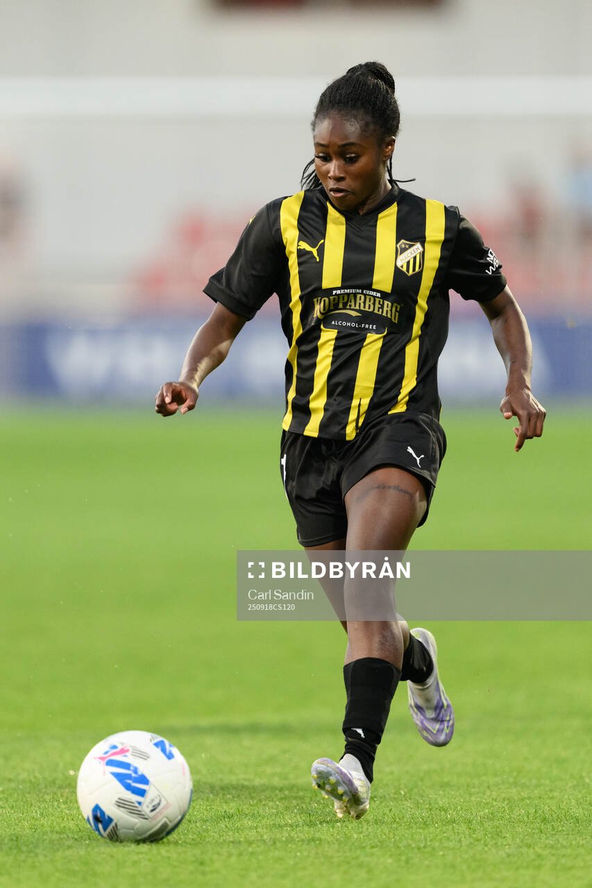 Monica Jusu Bah of Häckenduring the second leg UEFA