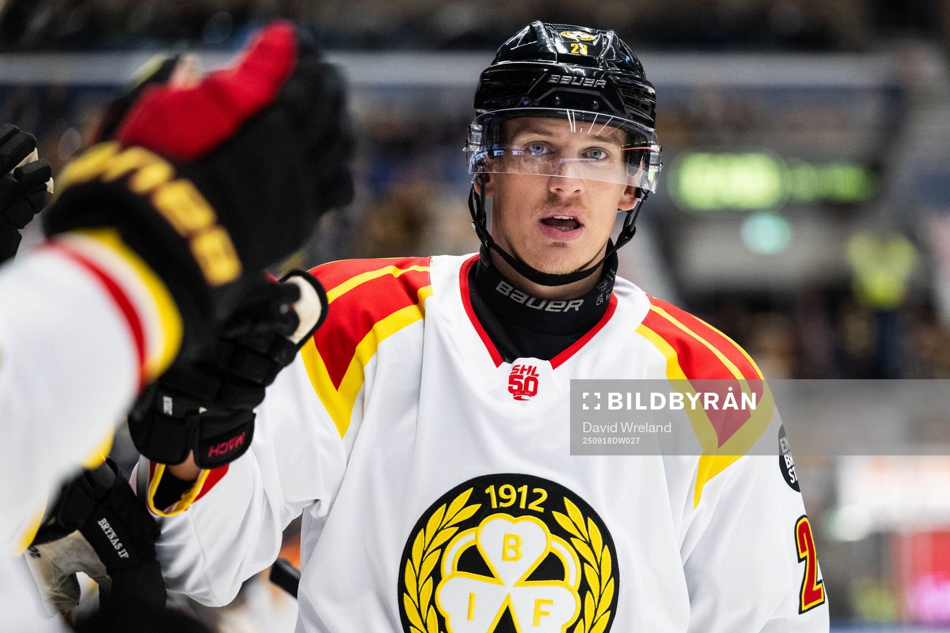 Brynäs Oskar Lindblom jublar