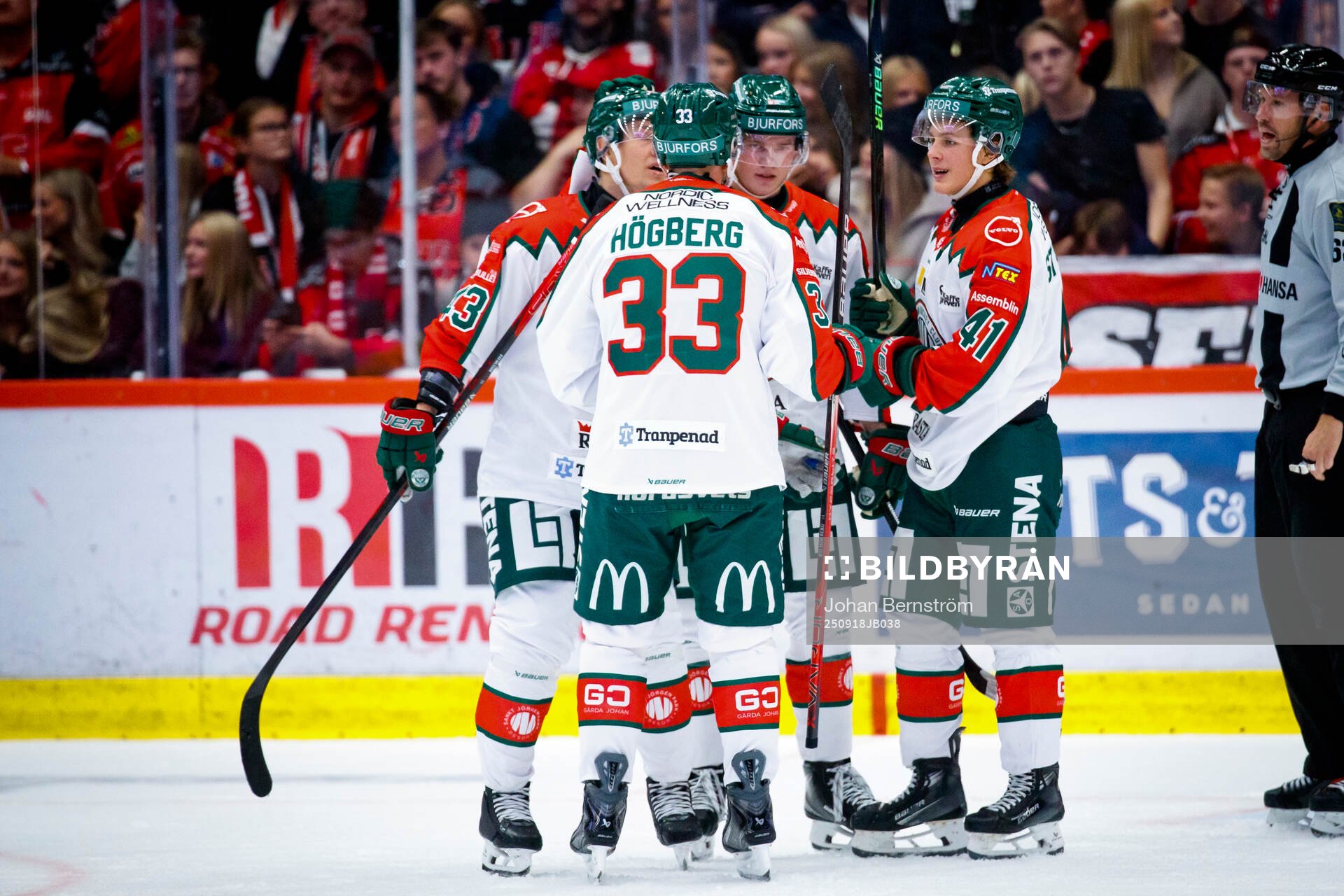 Frölundas Tom Nilsson, Linus Högberg och Ivar Stenberg