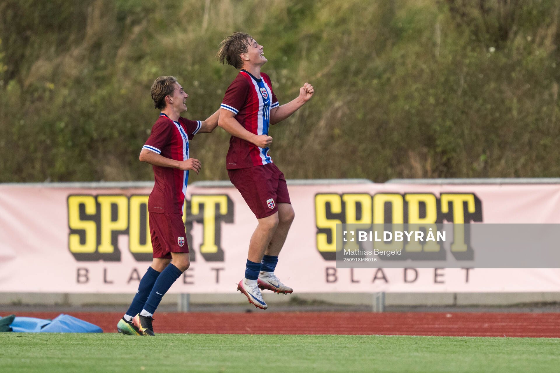 Norges Malte Fismen jublar