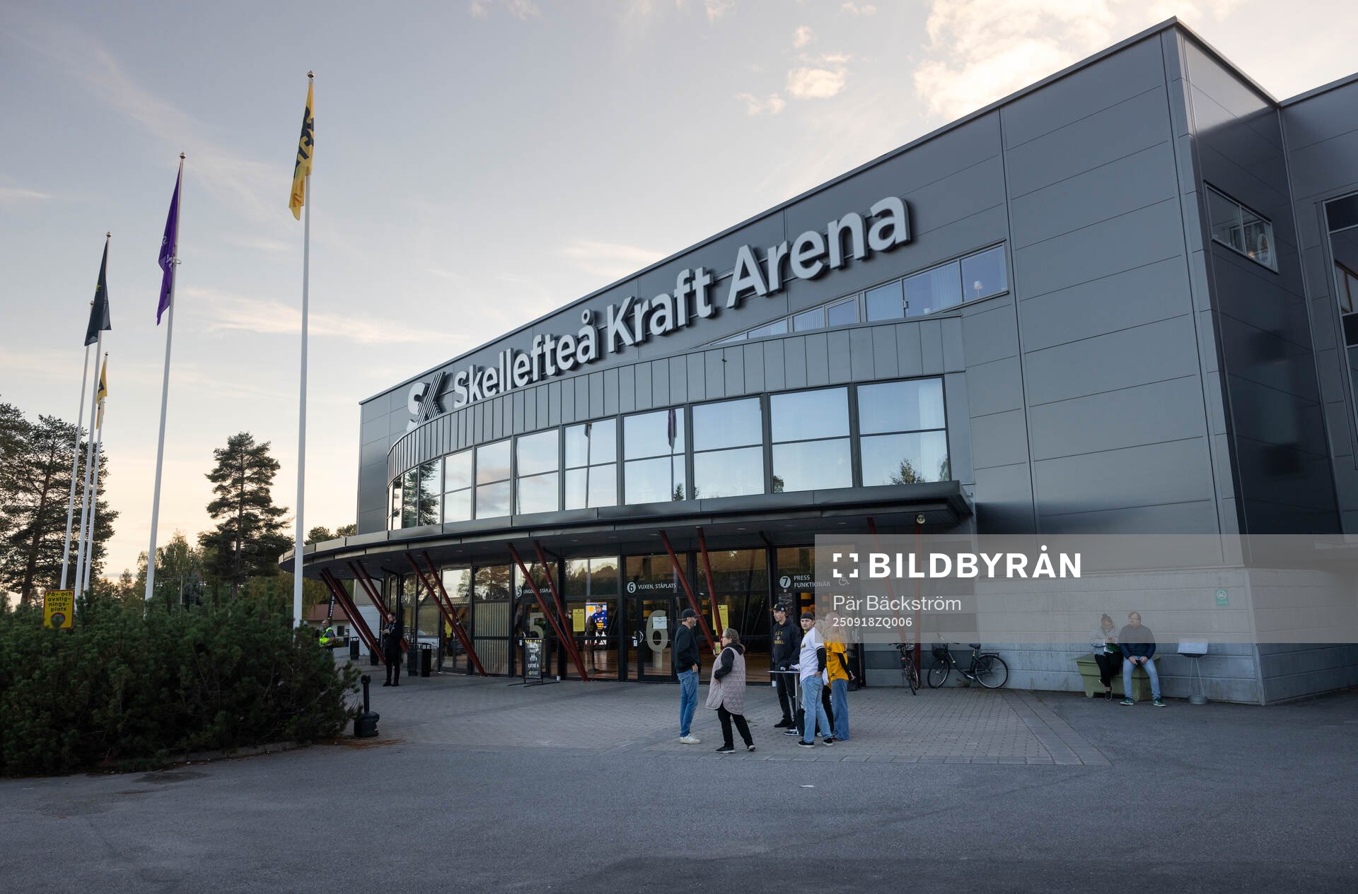 Exteriör vy av Skellefteå Kraft Arena