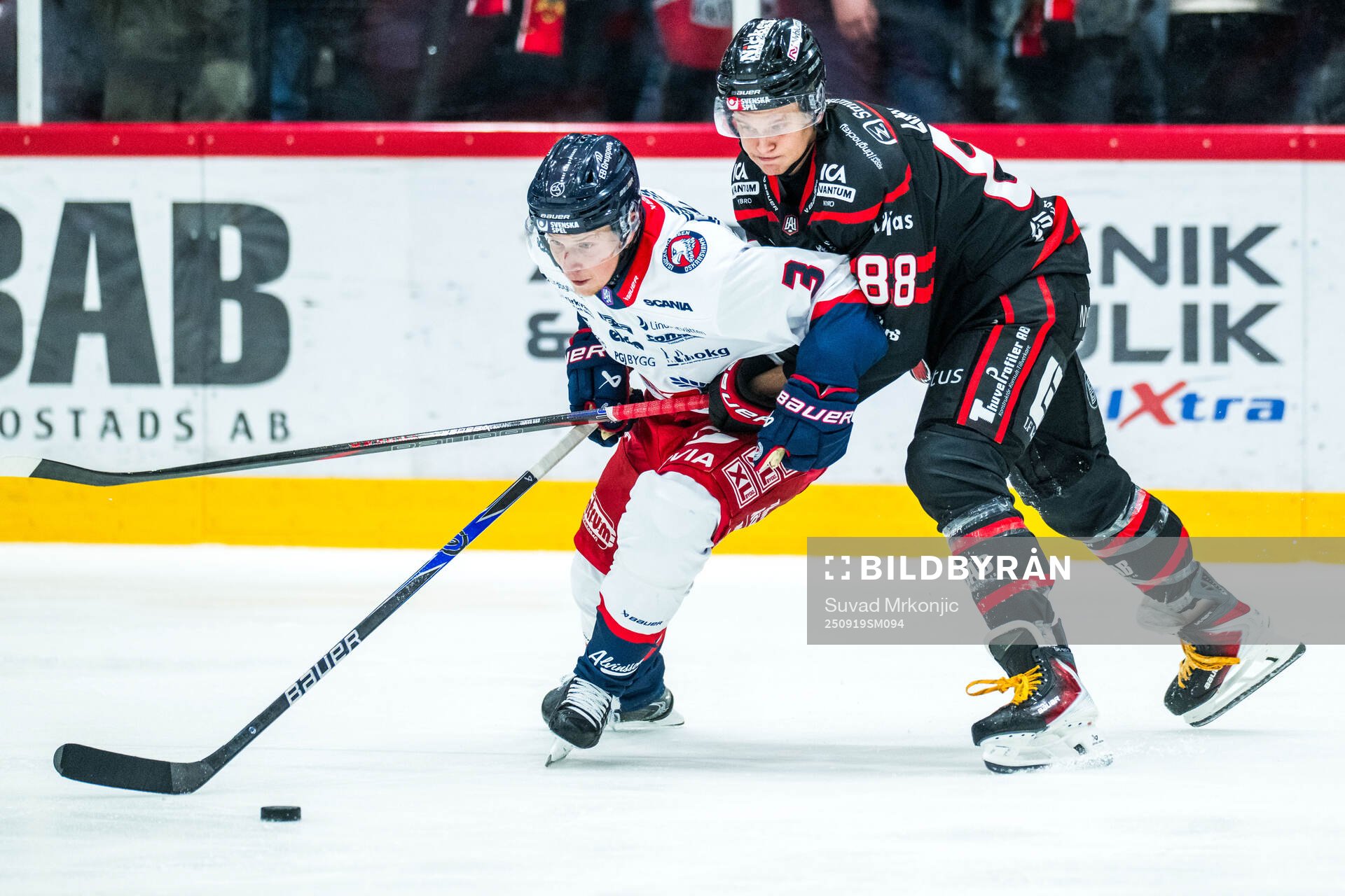 Oskarshamns Ludvig Östman och Nybros Tim Lindfors