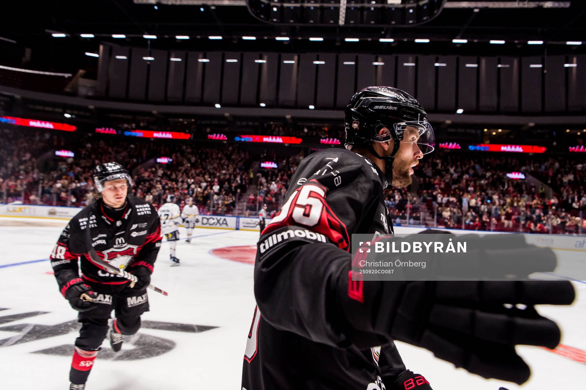 Malmö Redhawks Carl Persson jublar