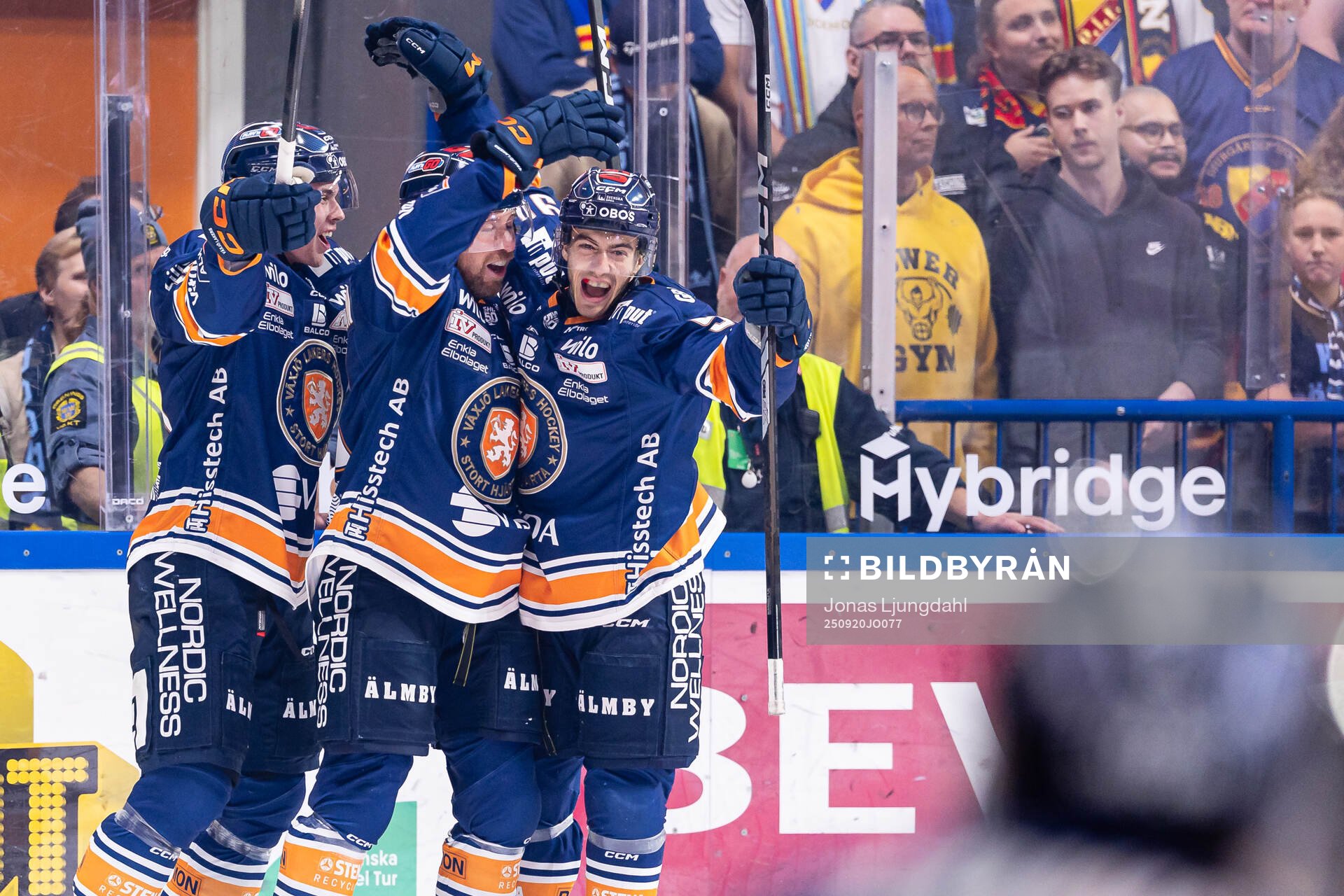 Växjös Ville Svensson, Brian Cooper och Felix Robert