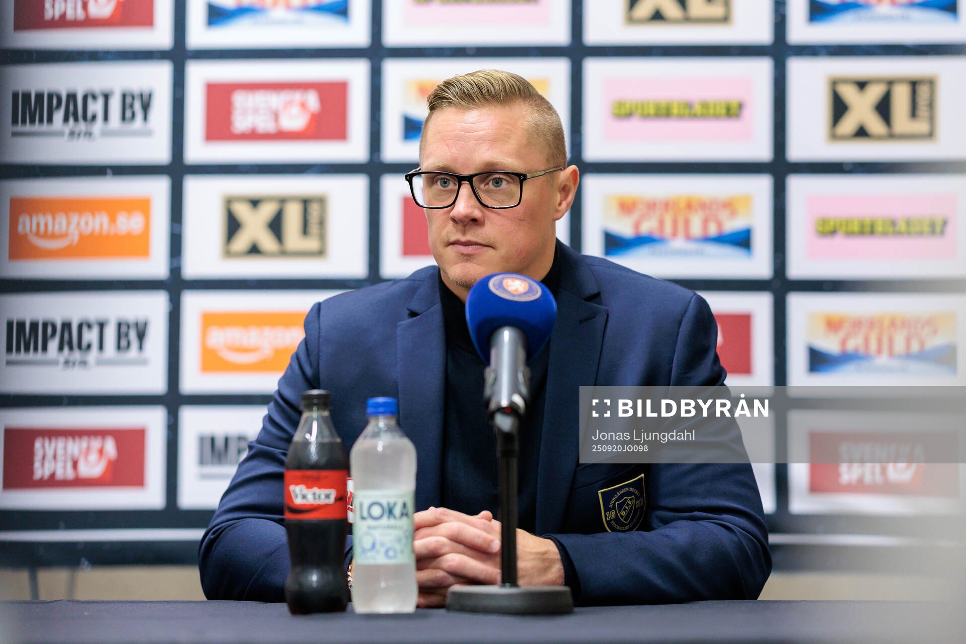 Djurgårdens tränare Robert Kimby på presskonferens