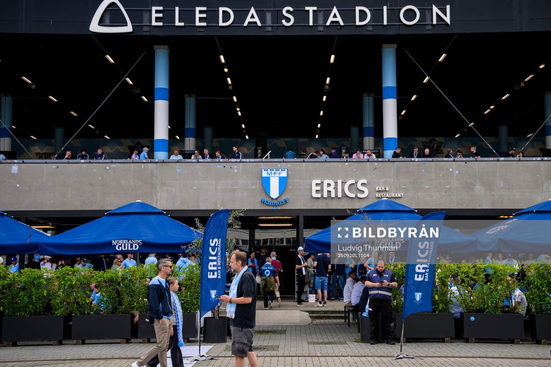 Exteriör vy över Eleda Stadion