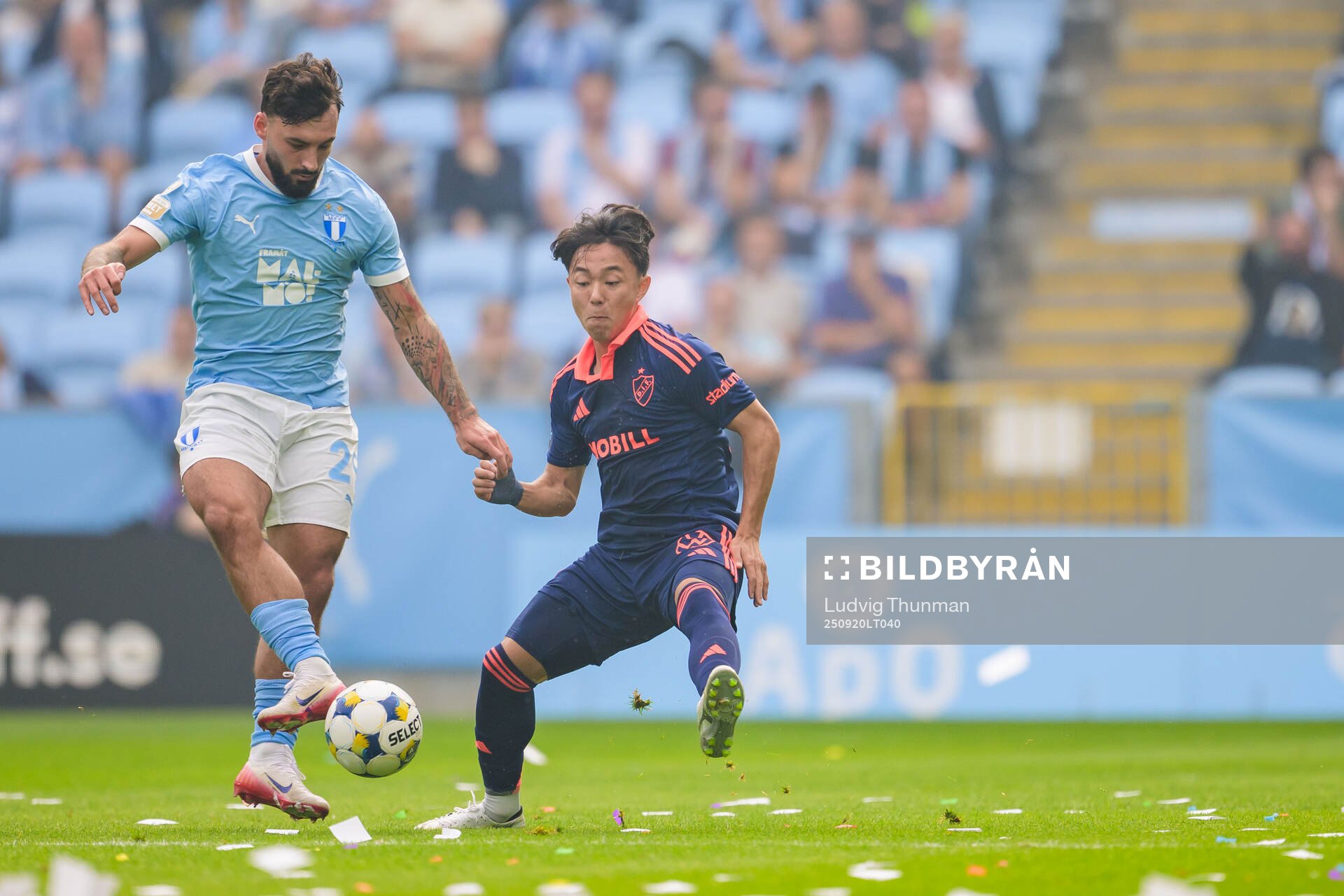 Malmö FFs Sead Haksabanovic och Djurgårdens Nino Zugelj